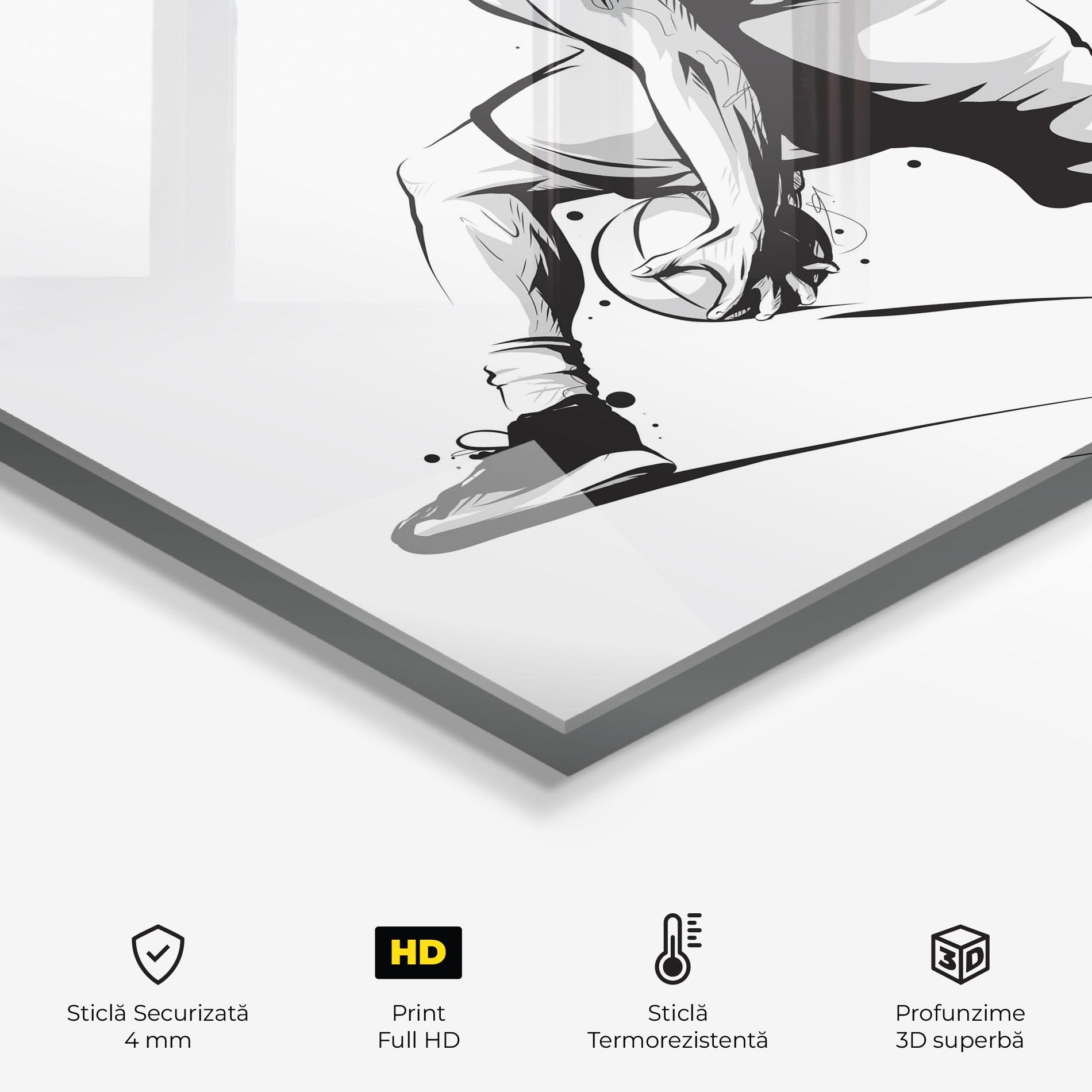 Panou Sticla Bucatarie Basketball Player Jump mockup 2