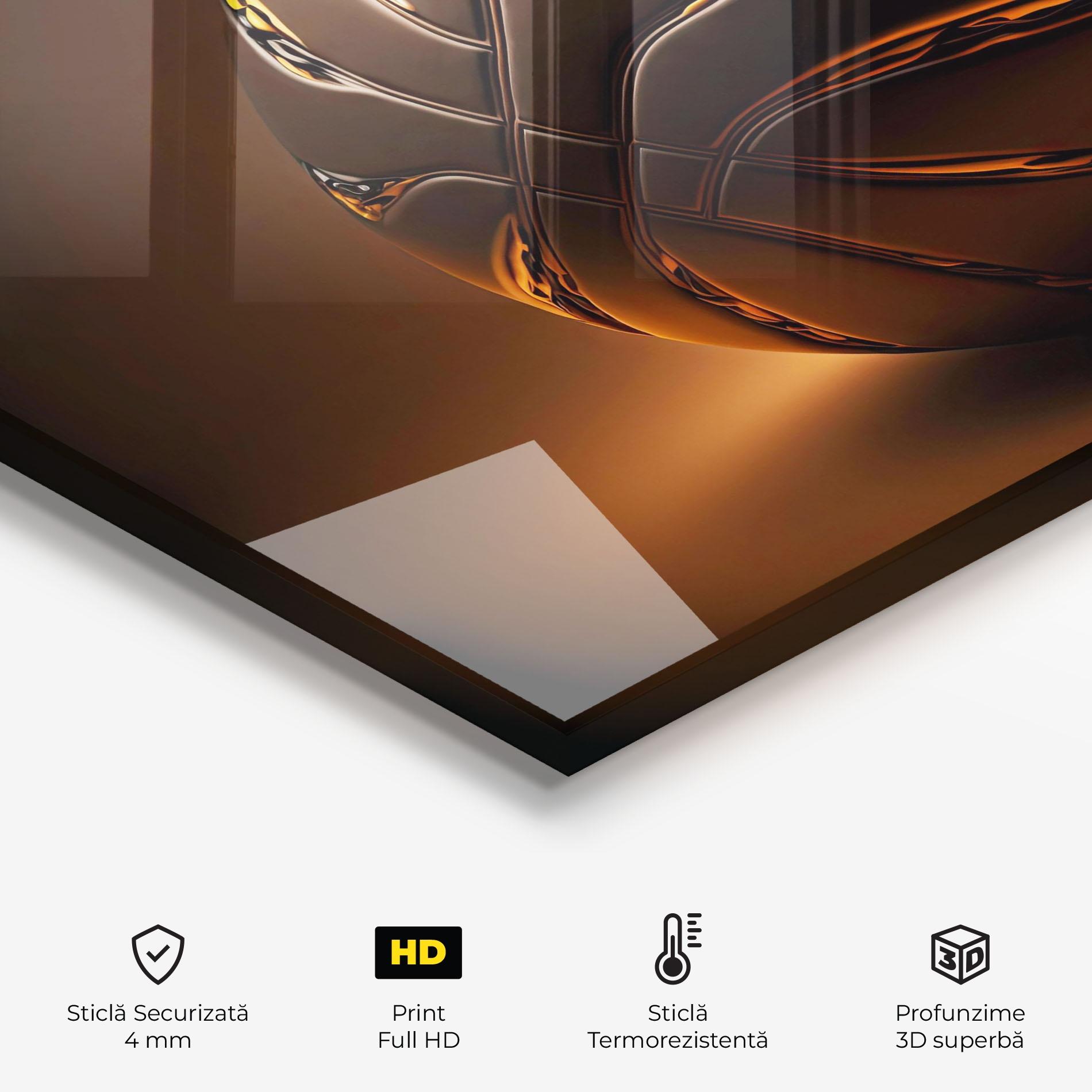 Panou Sticla Bucatarie Glossy Basketball mockup 2