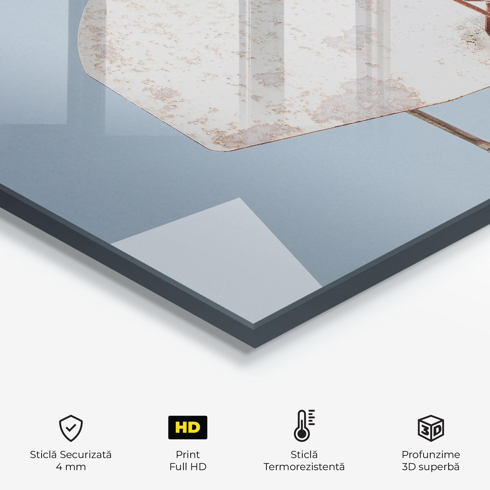 Panou Sticla Bucatarie Old Basketball Hoop mockup 2