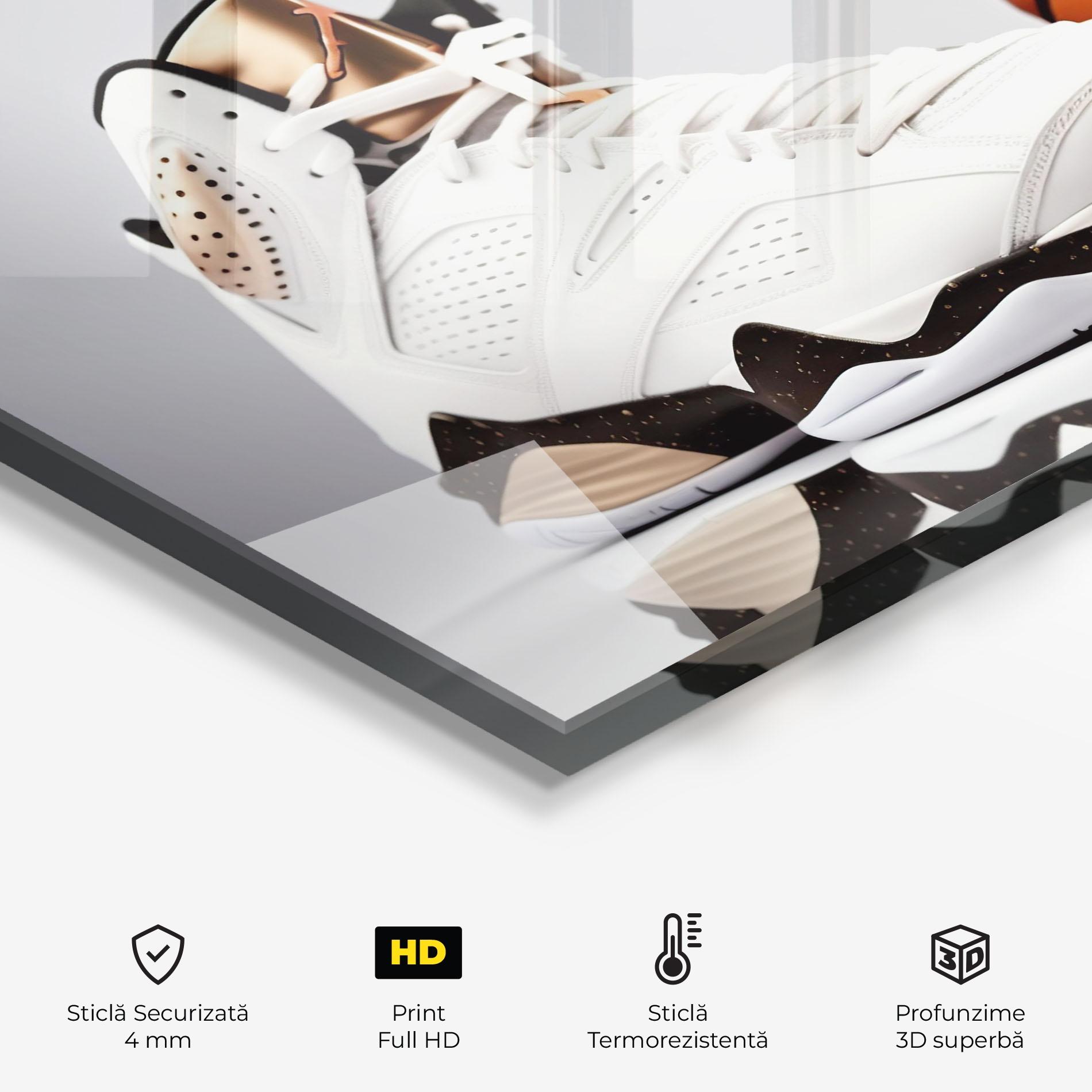 Panou Sticla Bucatarie Sport Shoes Basketball mockup 2