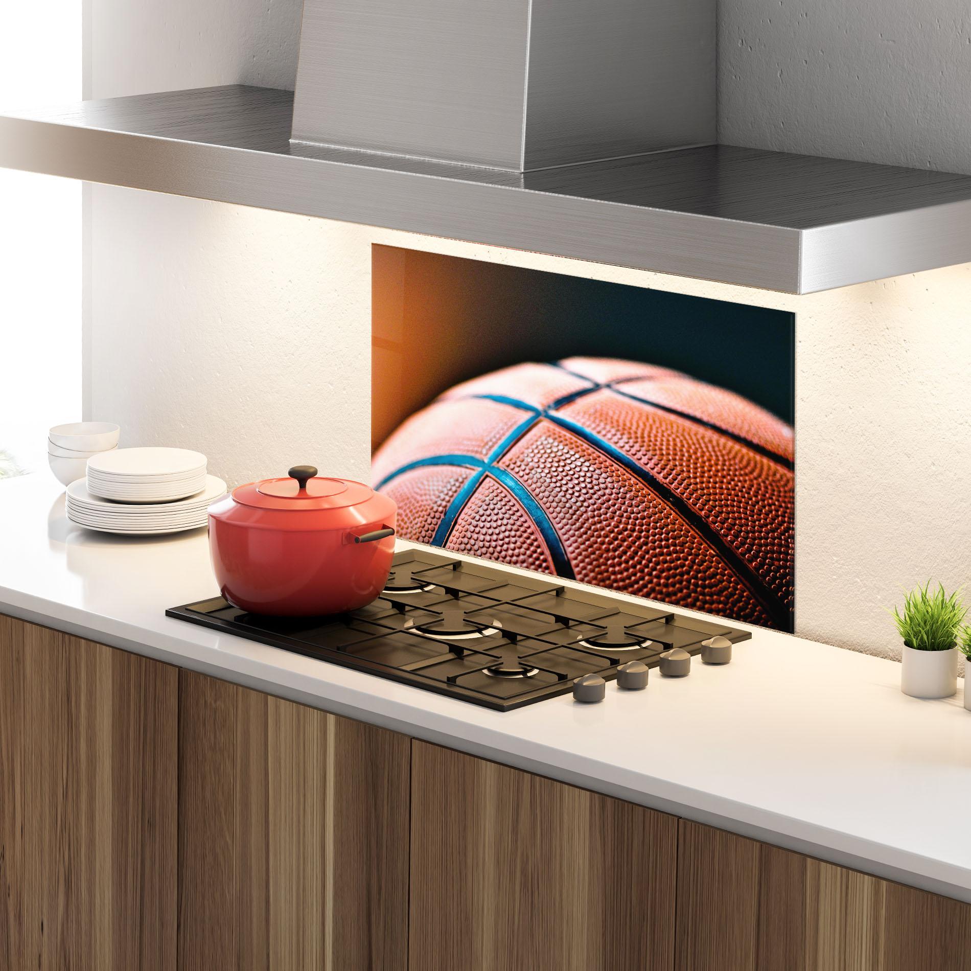 Panou Sticla Bucatarie Basketball In Light mockup 4