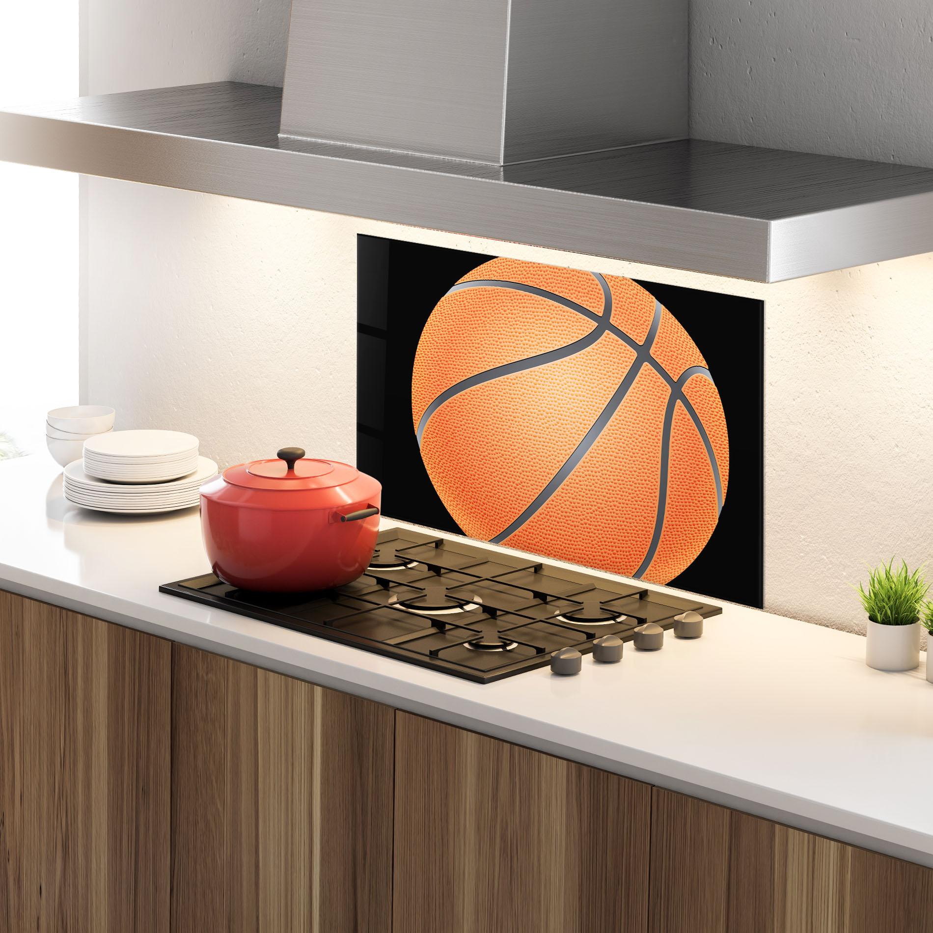 Panou Sticla Bucatarie Close Up Basketball mockup 4