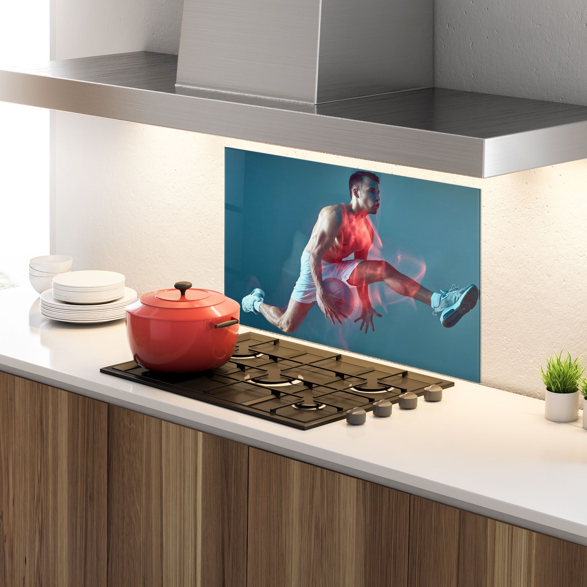 Fire Basketball Player mockup 4