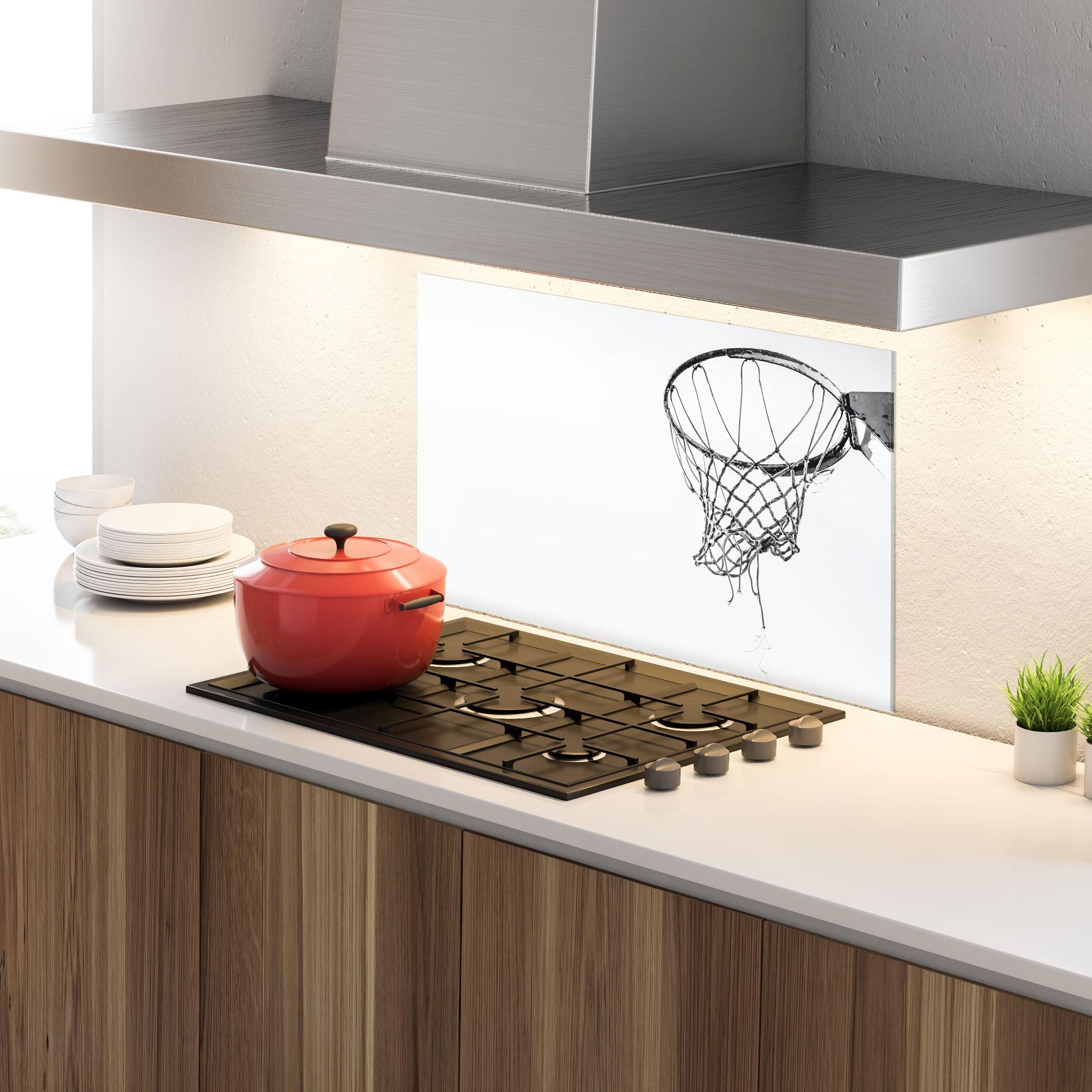 Panou Sticla Bucatarie Grey Basket Hoop mockup 4