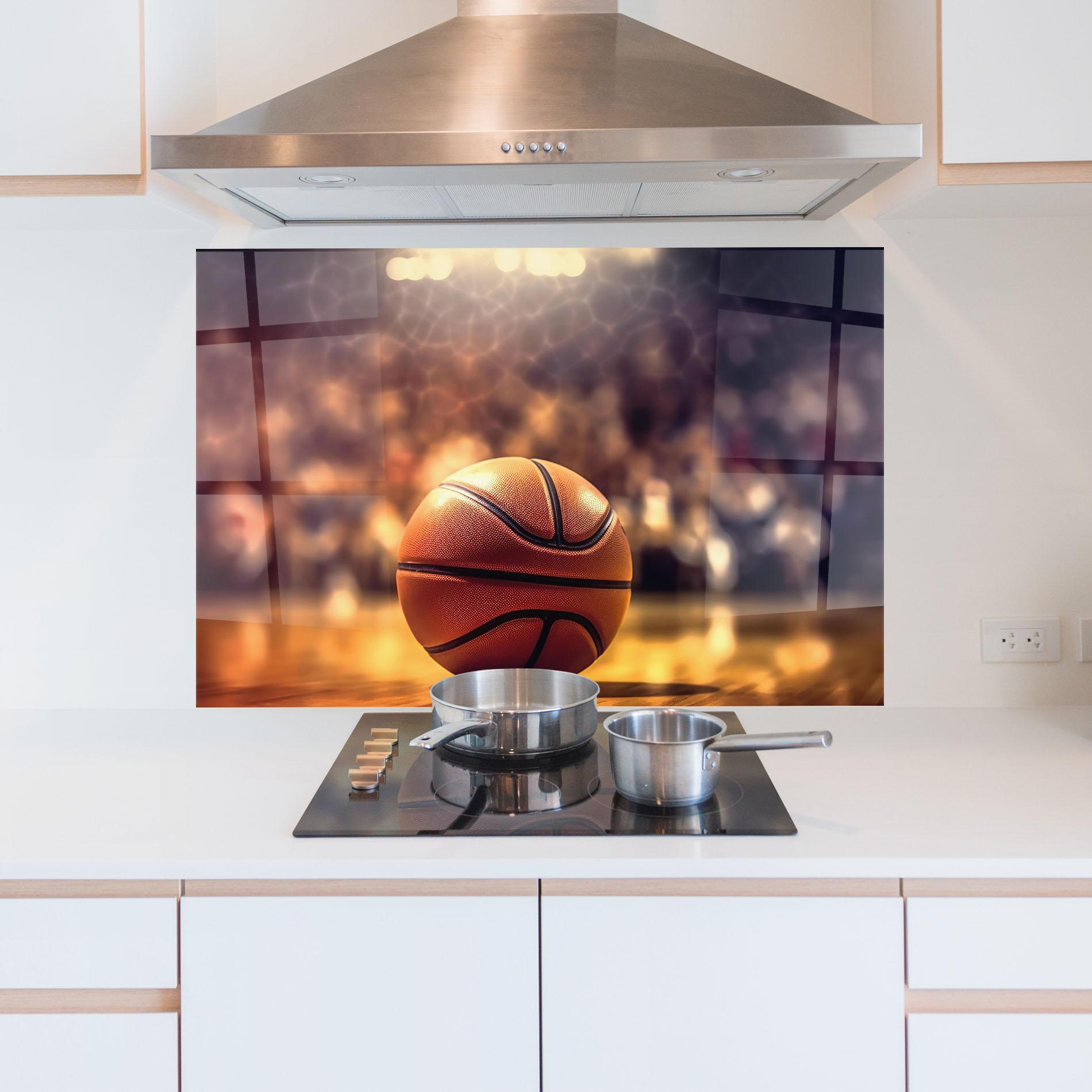 Panou Sticla Bucatarie Basketball Arena mockup 5