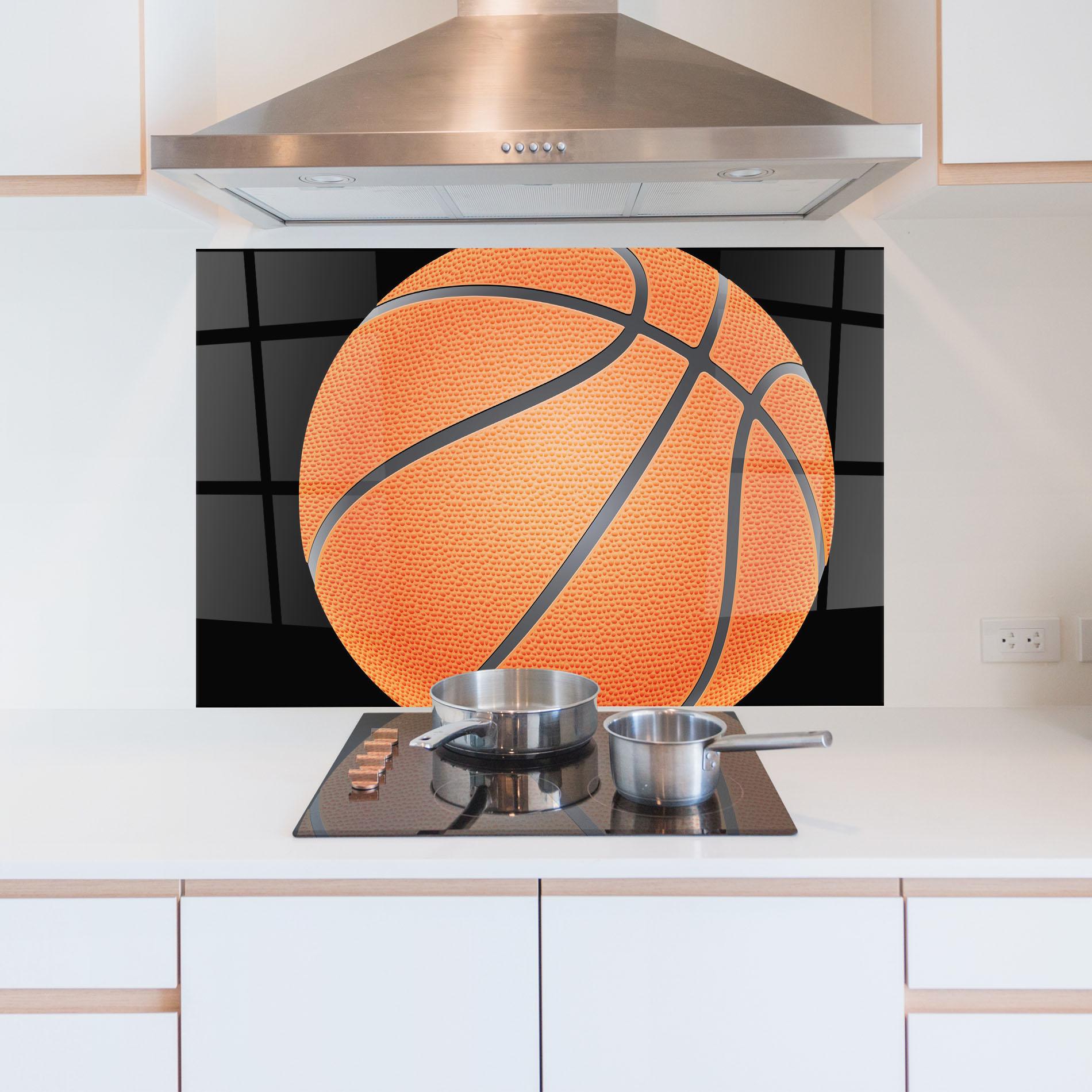 Panou Sticla Bucatarie Close Up Basketball mockup 5