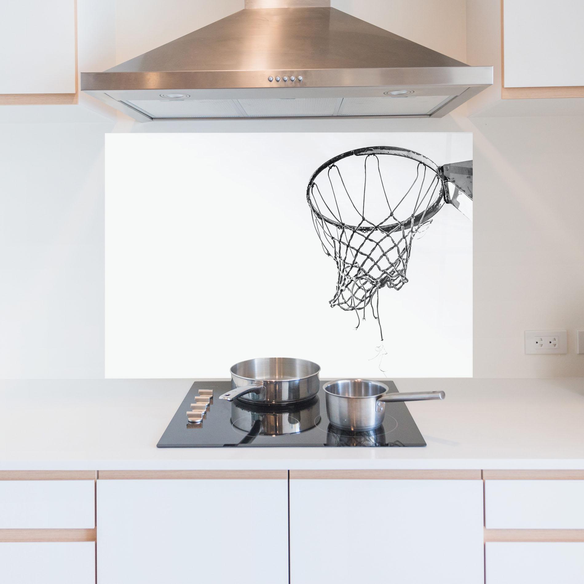 Panou Sticla Bucatarie Grey Basket Hoop mockup 5