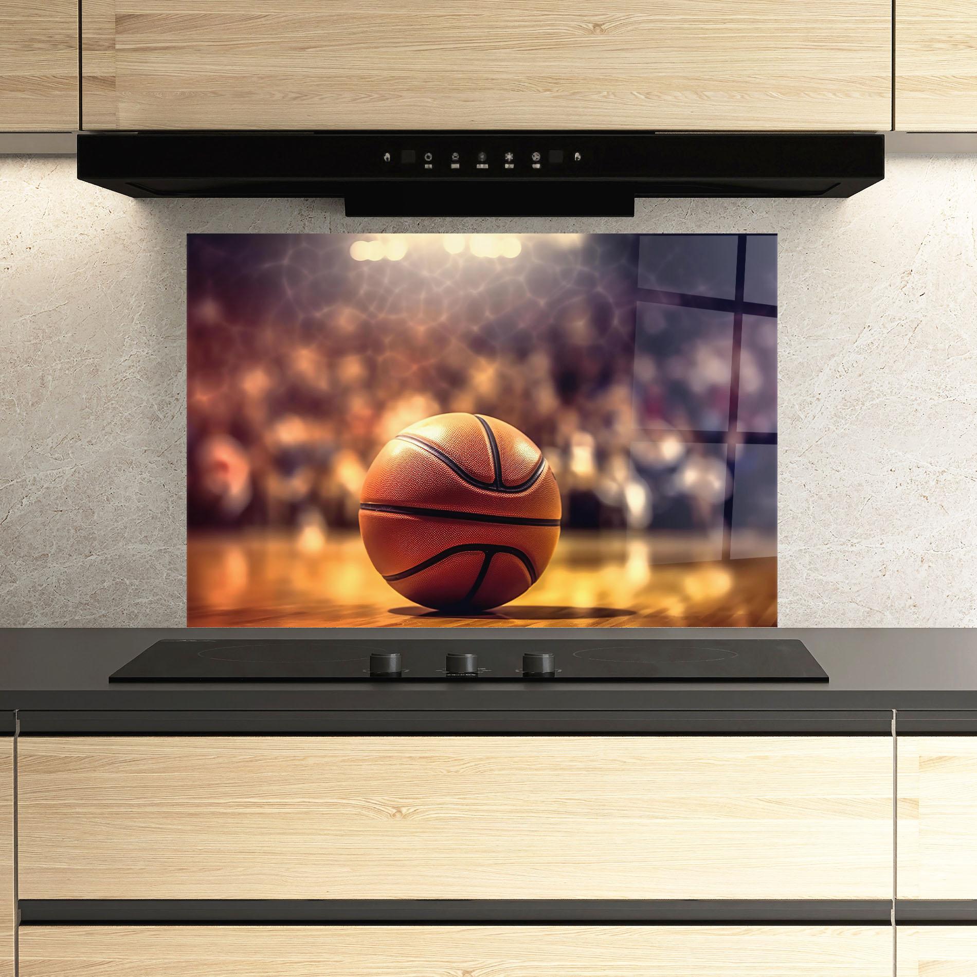 Panou Sticla Bucatarie Basketball Arena mockup 3