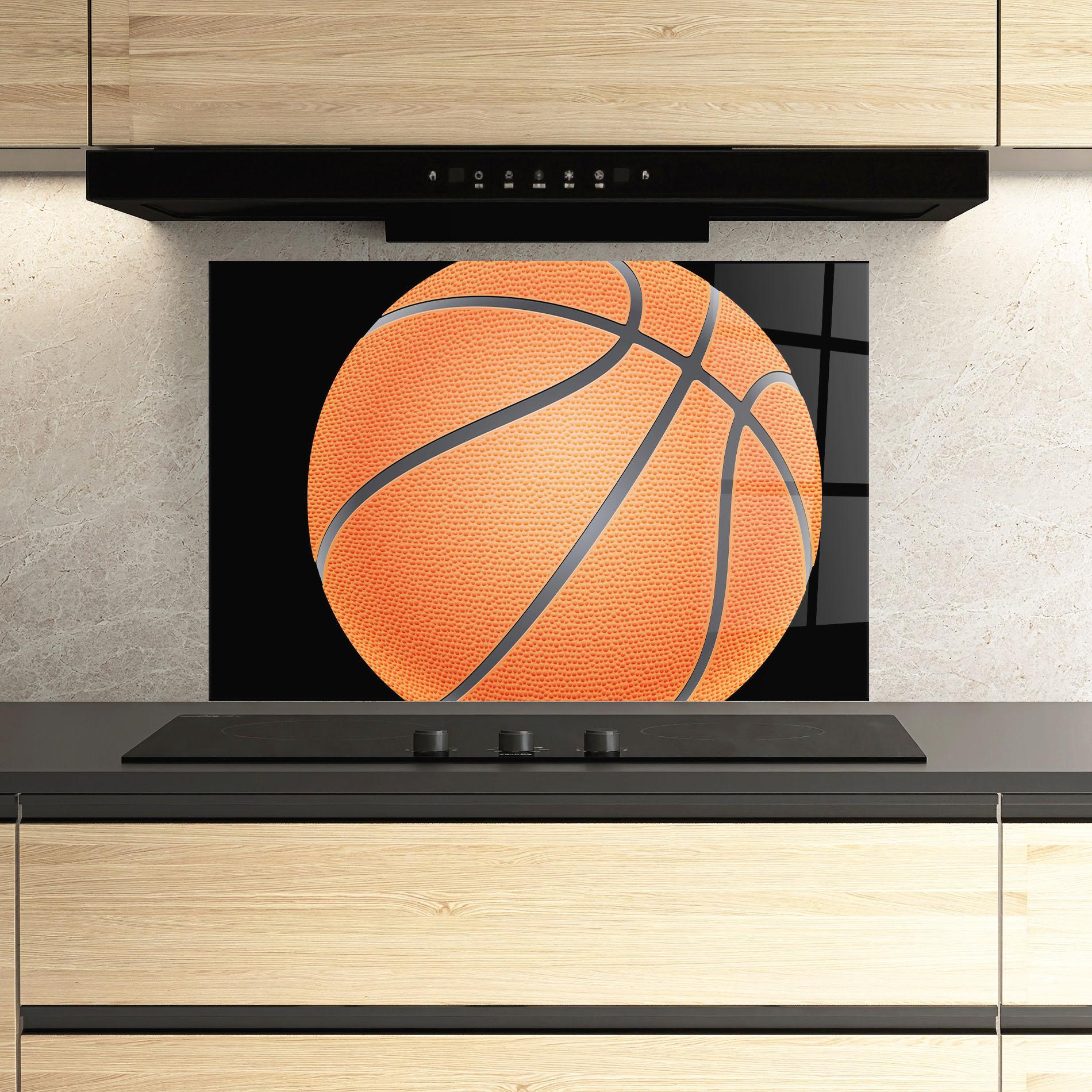 Panou Sticla Bucatarie Close Up Basketball mockup 3