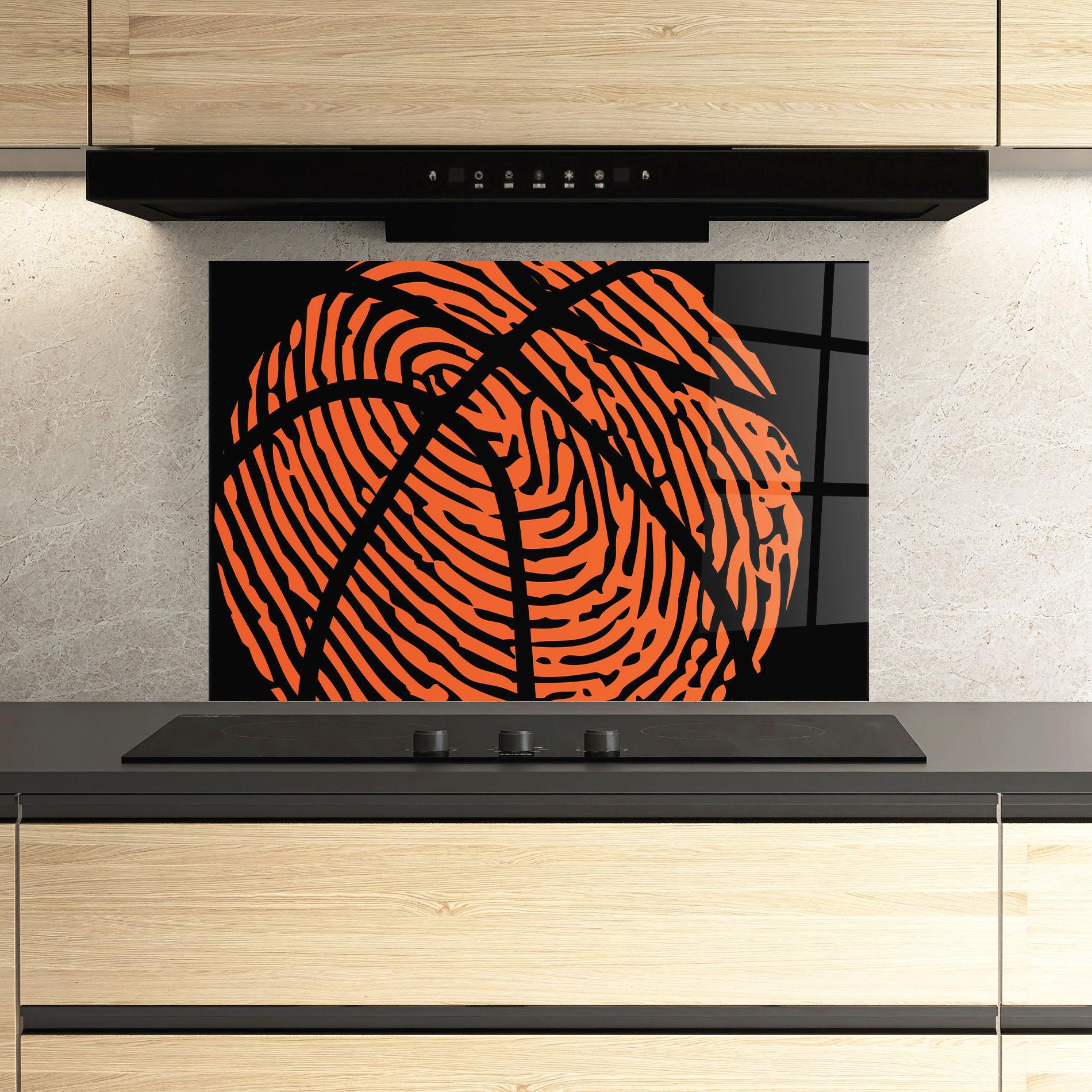 Panou Sticla Bucatarie Fingerprint Basketball mockup 3