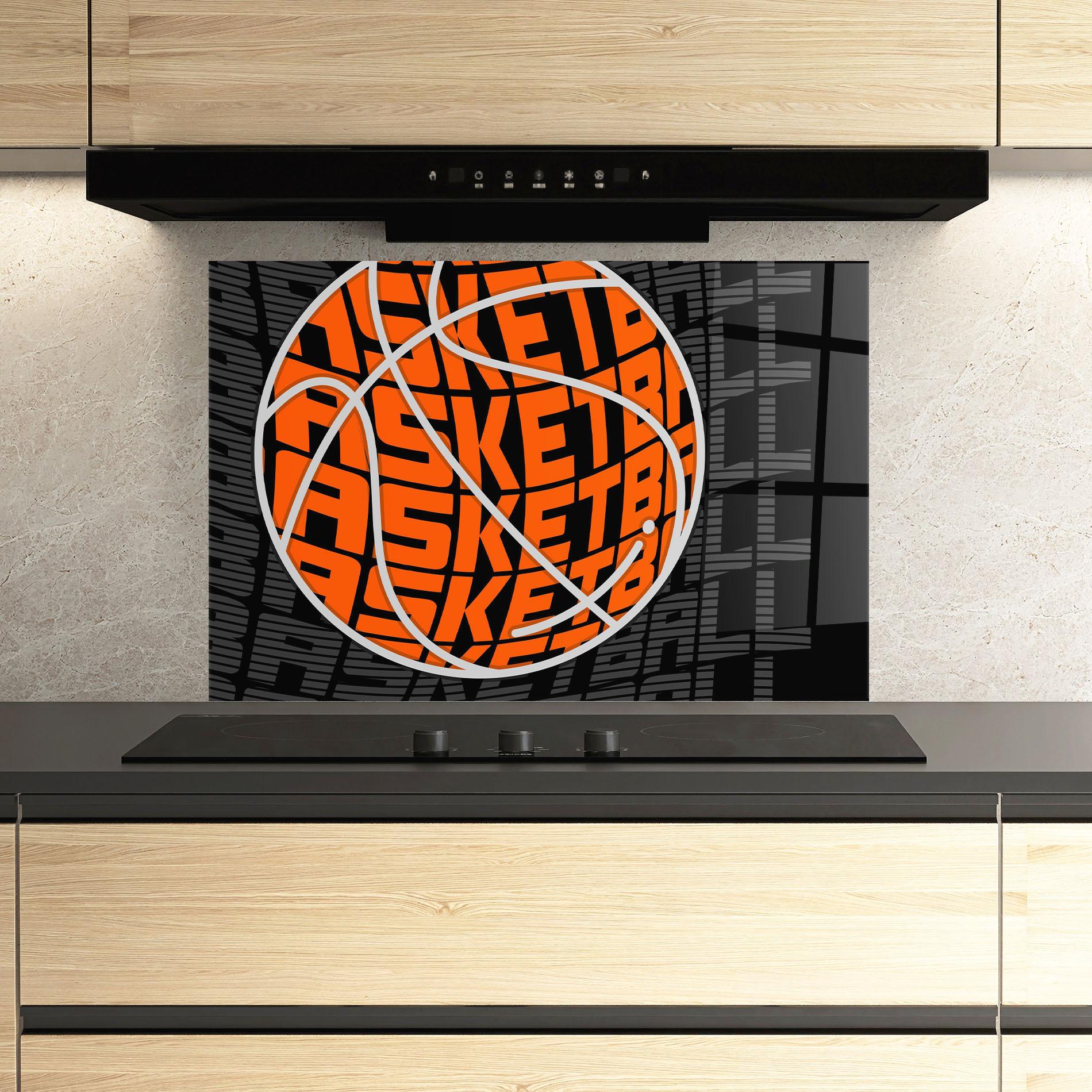 Panou Sticla Bucatarie Grey Orange Basket mockup 3