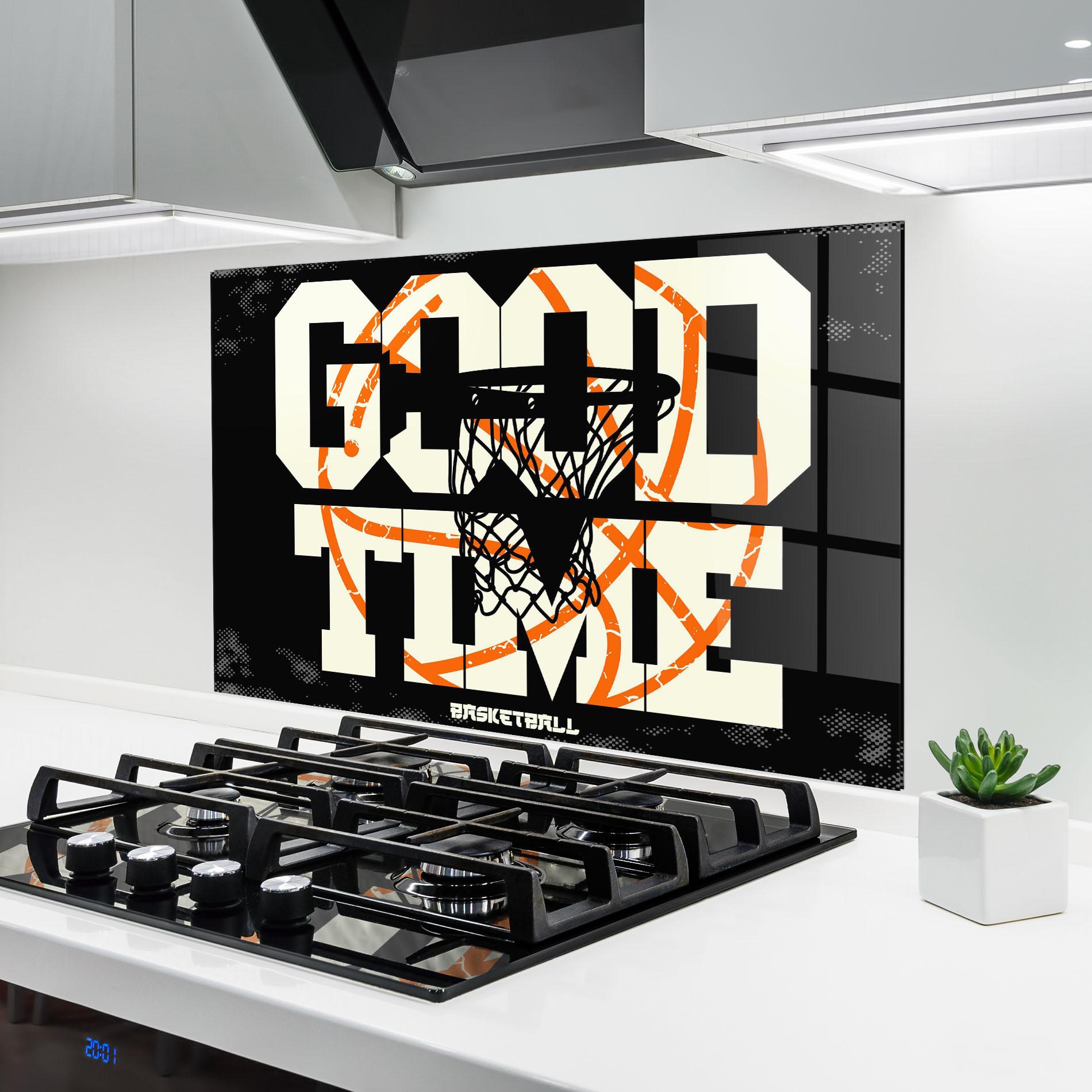 Panou Sticla Bucatarie Good Time Basket mockup 6