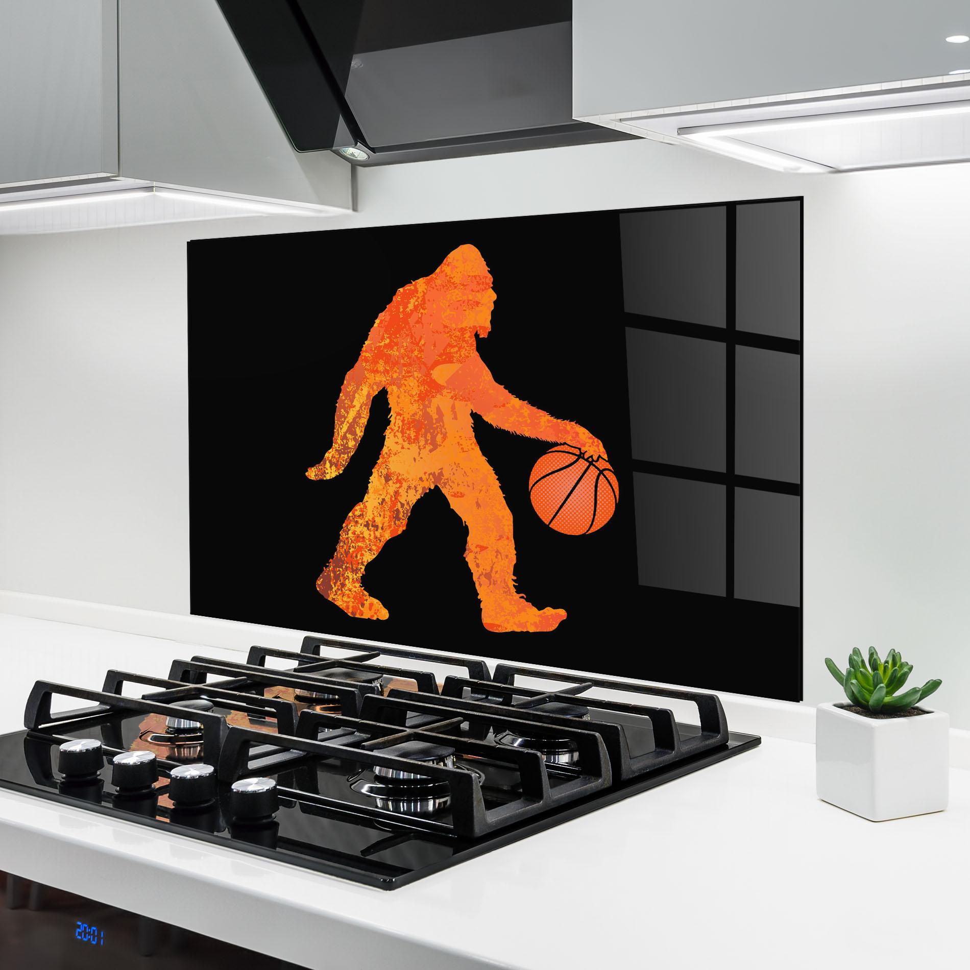 Panou Sticla Bucatarie Gorilla Basketball mockup 6