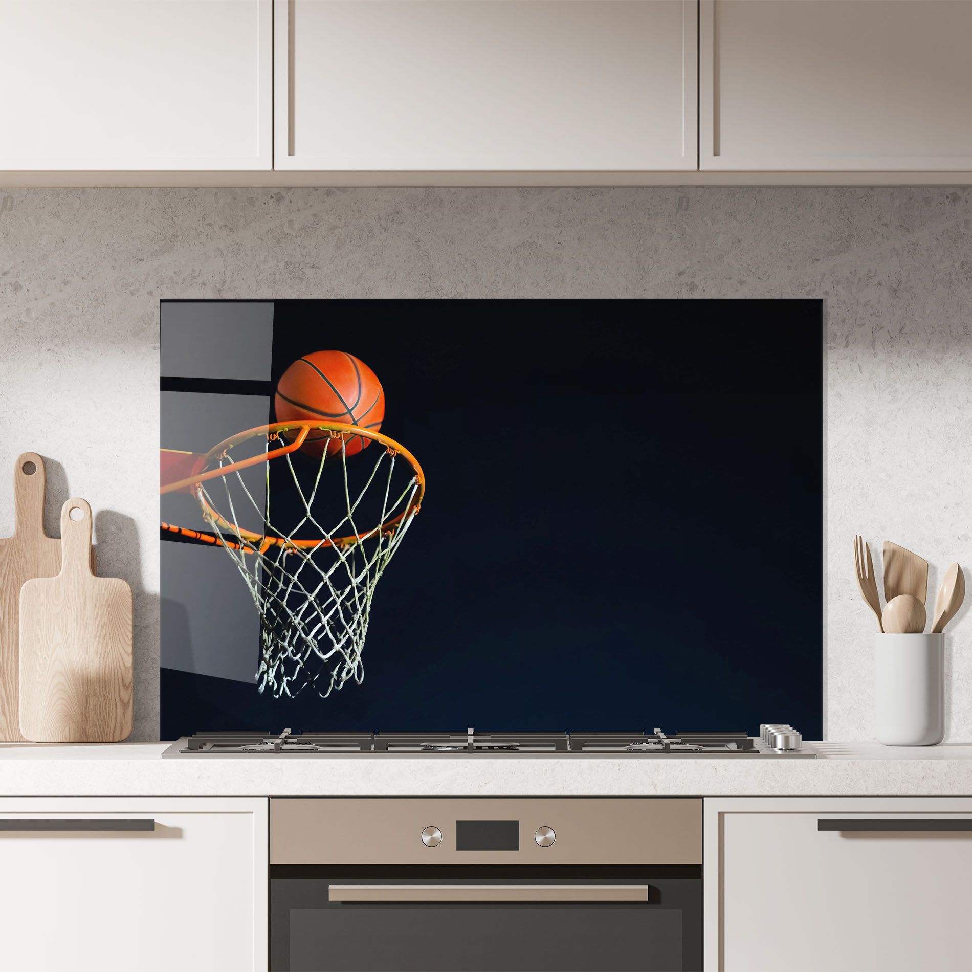 Basketball Hoop On Black mockup 7