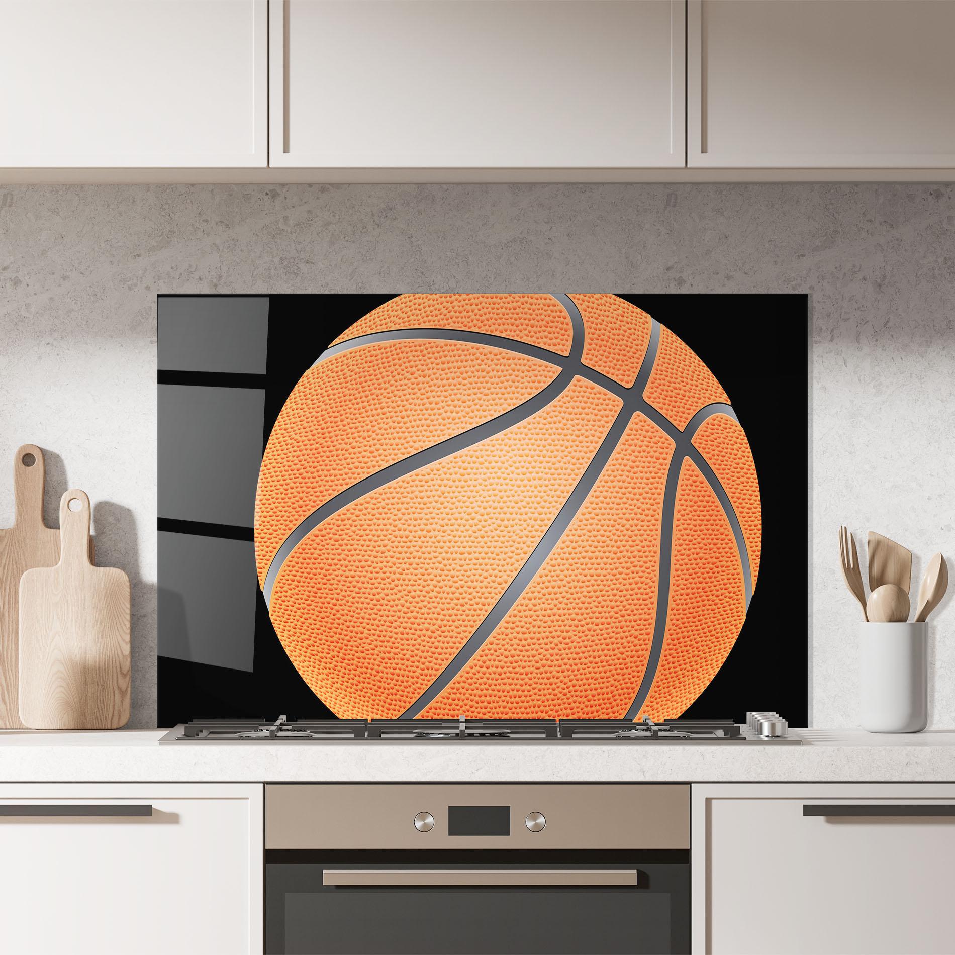 Panou Sticla Bucatarie Close Up Basketball mockup 7