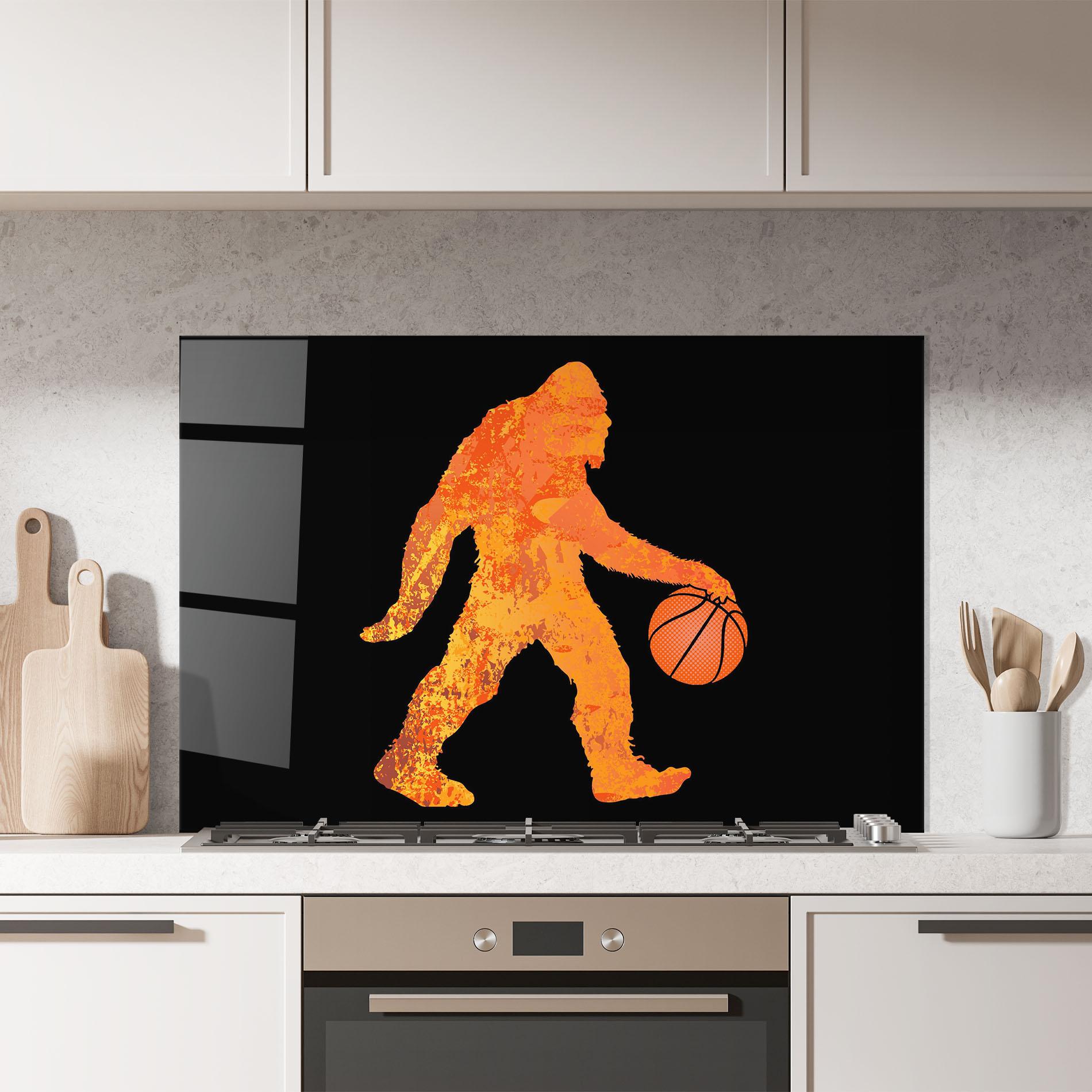 Panou Sticla Bucatarie Gorilla Basketball mockup 7