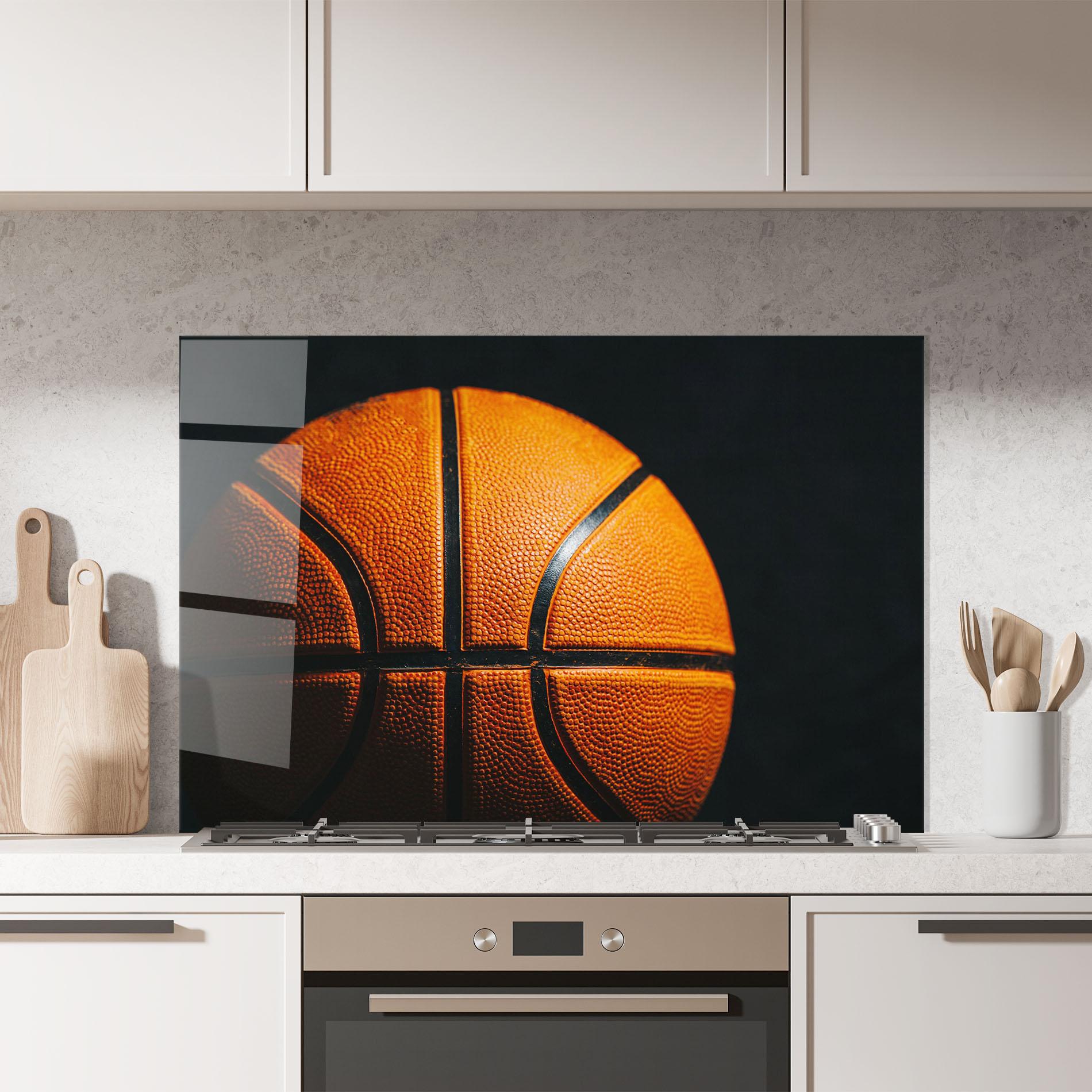 Panou Sticla Bucatarie Orange Basketball mockup 7