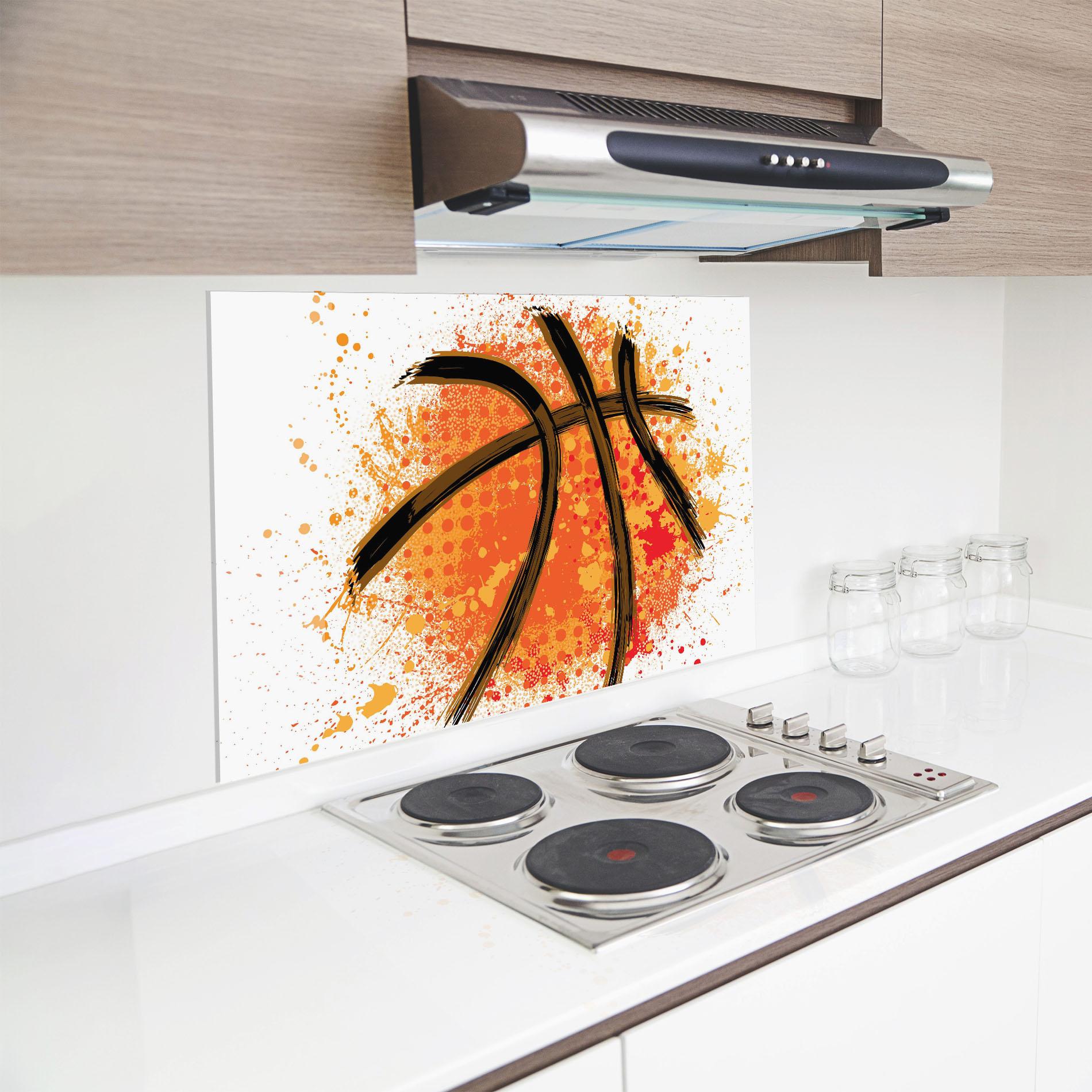 Panou Sticla Bucatarie Basket Orange Grunge mockup 8