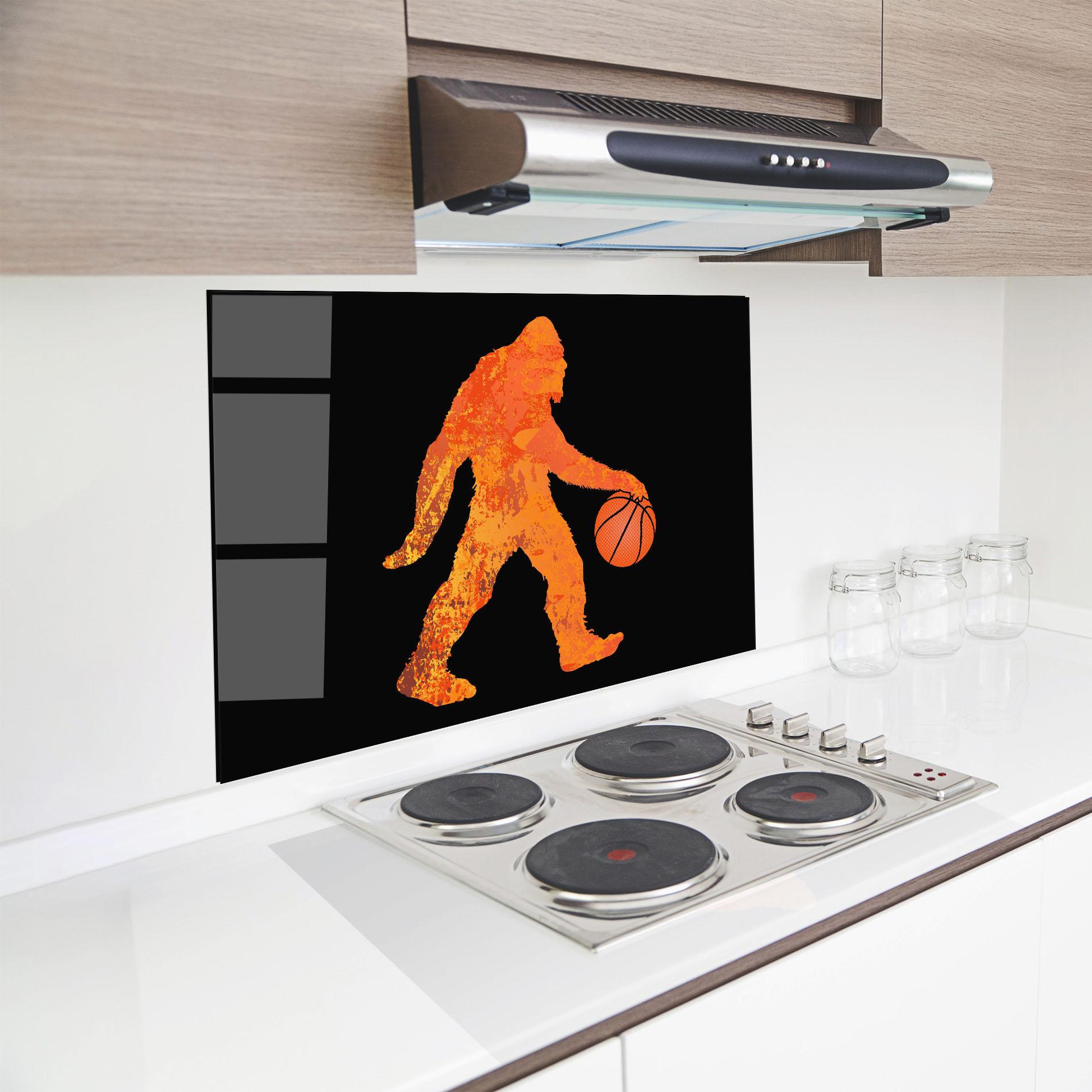 Panou Sticla Bucatarie Gorilla Basketball mockup 8