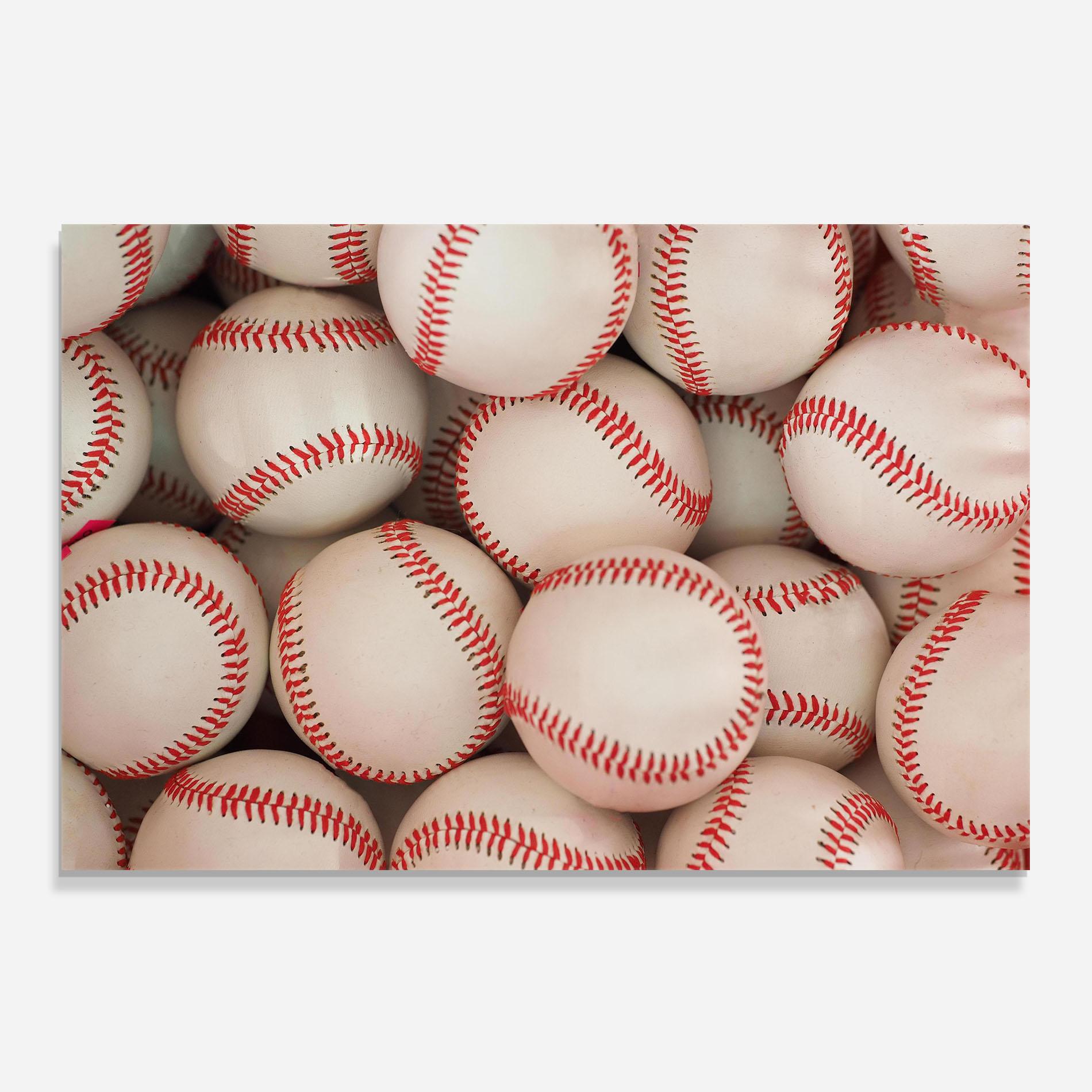Panou Sticla Bucatarie Baseball Balls Stack mockup 0