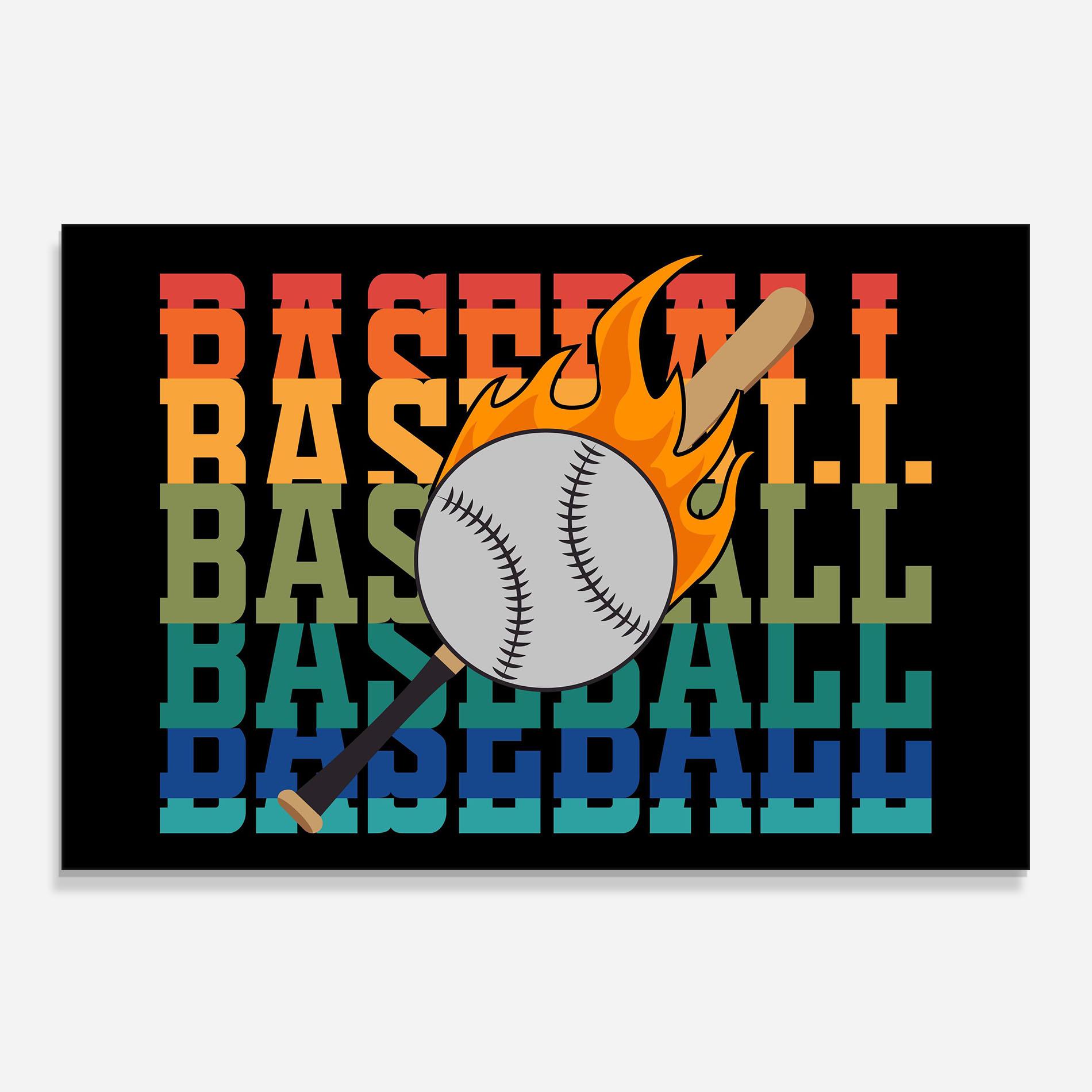 Panou Sticla Bucatarie Baseball Color mockup 0