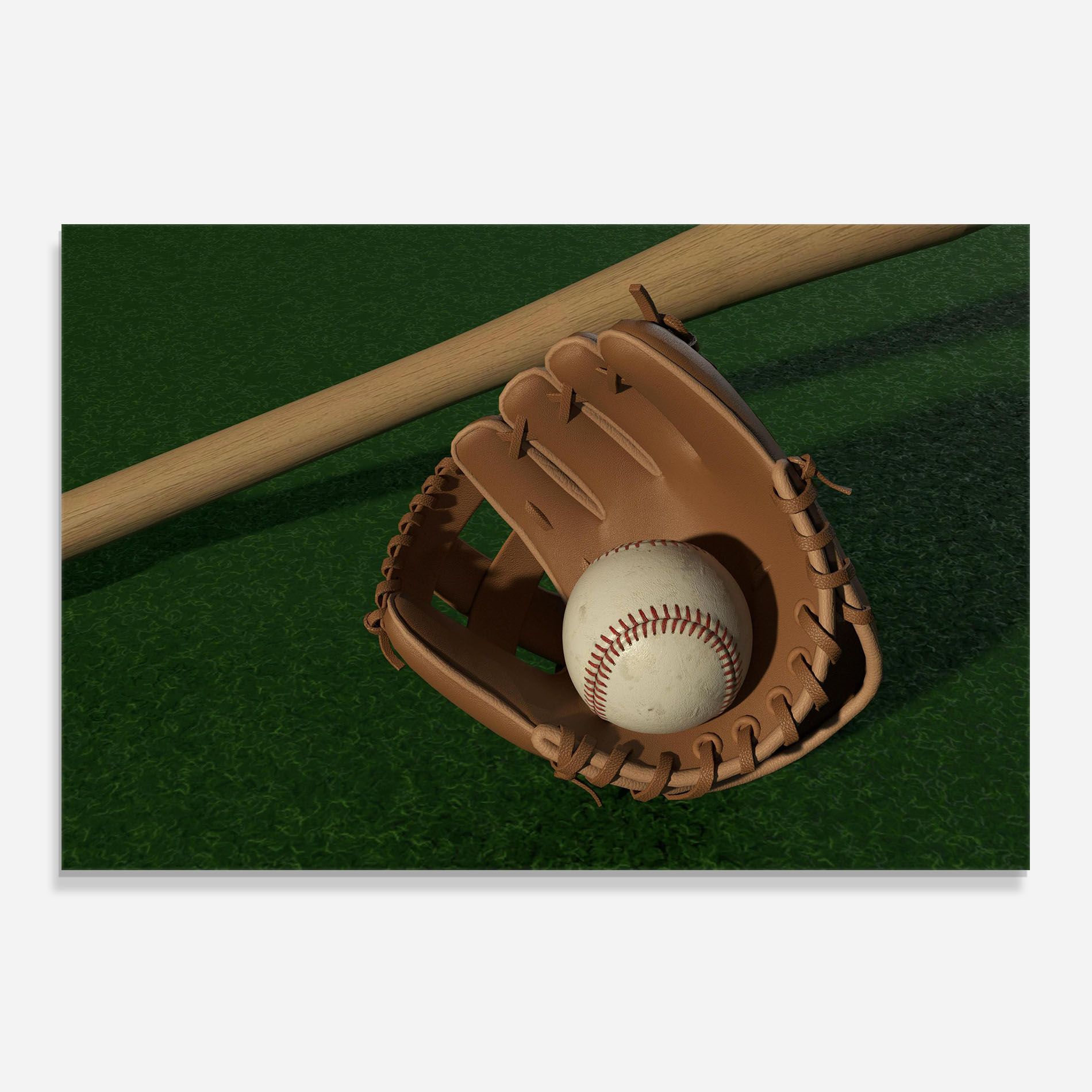 Baseball Glove On Green mockup 0