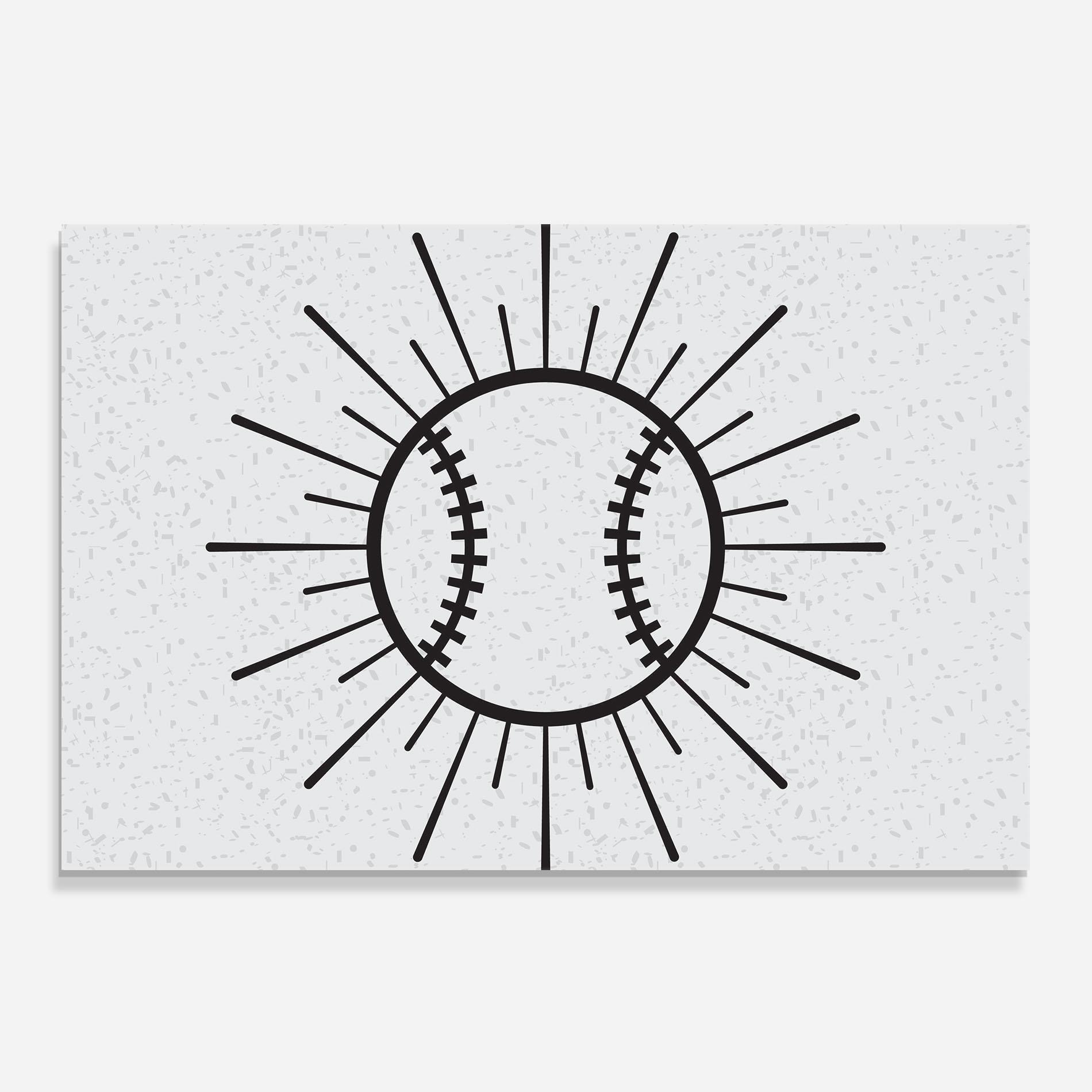 Panou Sticla Bucatarie Baseball Line mockup 0