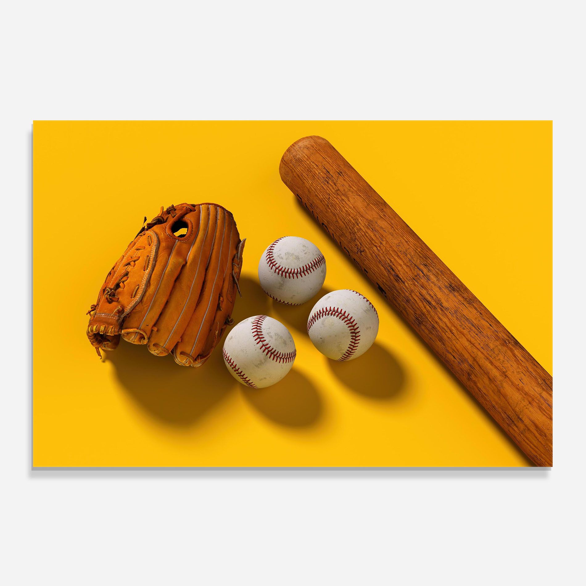 Baseball Set On Yellow mockup 0