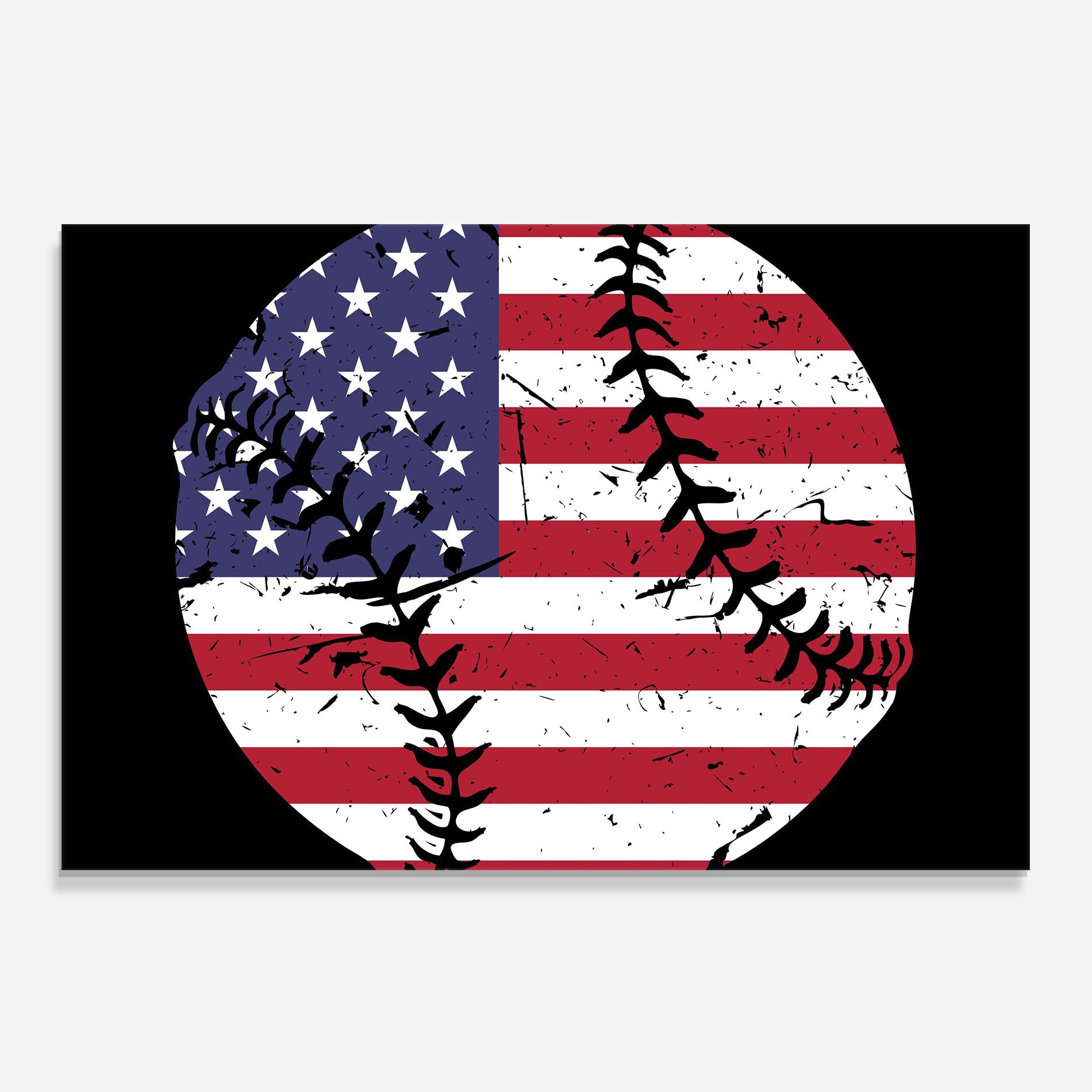 Panou Sticla Bucatarie Baseball Usa mockup 0