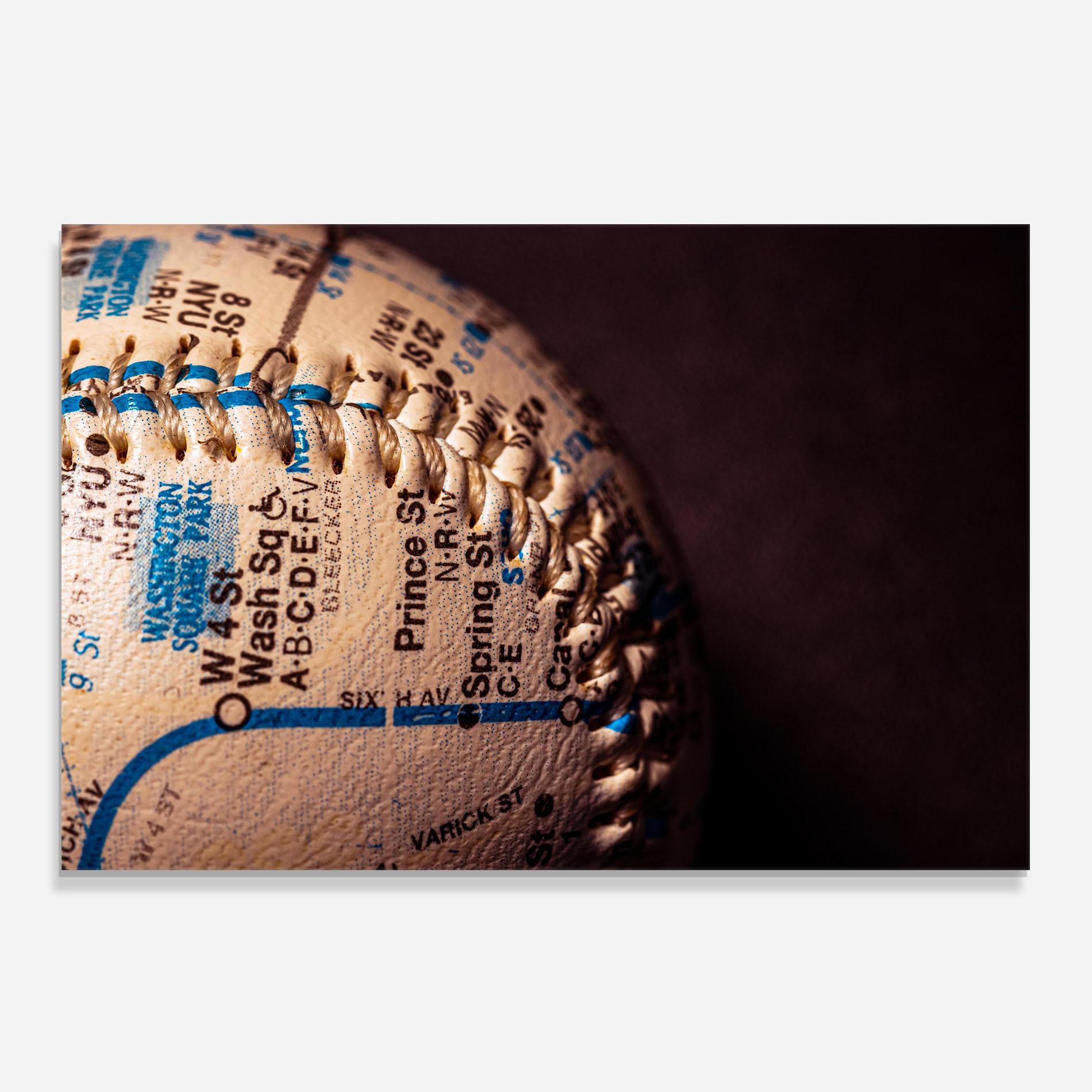 Panou Sticla Bucatarie Blue Text Baseball Ball mockup 0