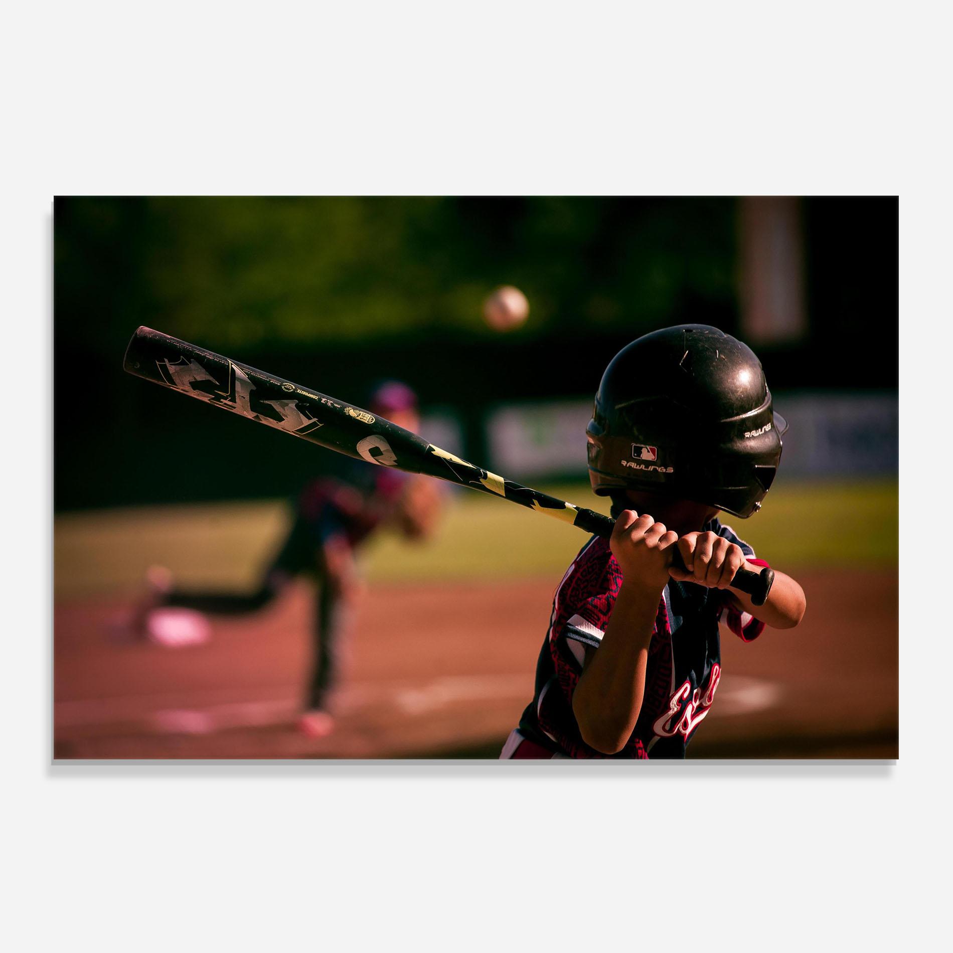 Panou Sticla Bucatarie Child Playing Baseball mockup 0