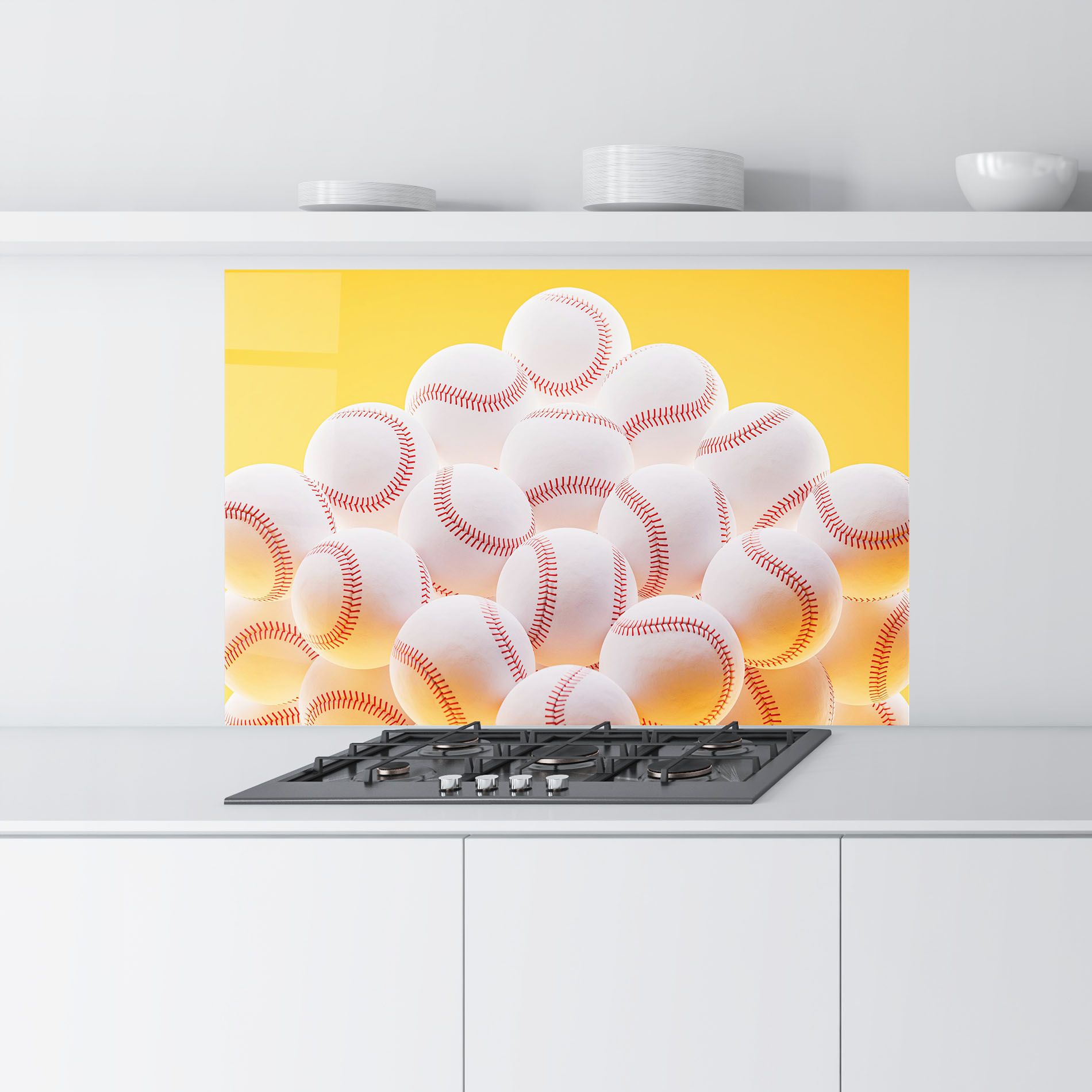 Baseball Ball On Yellow mockup 9