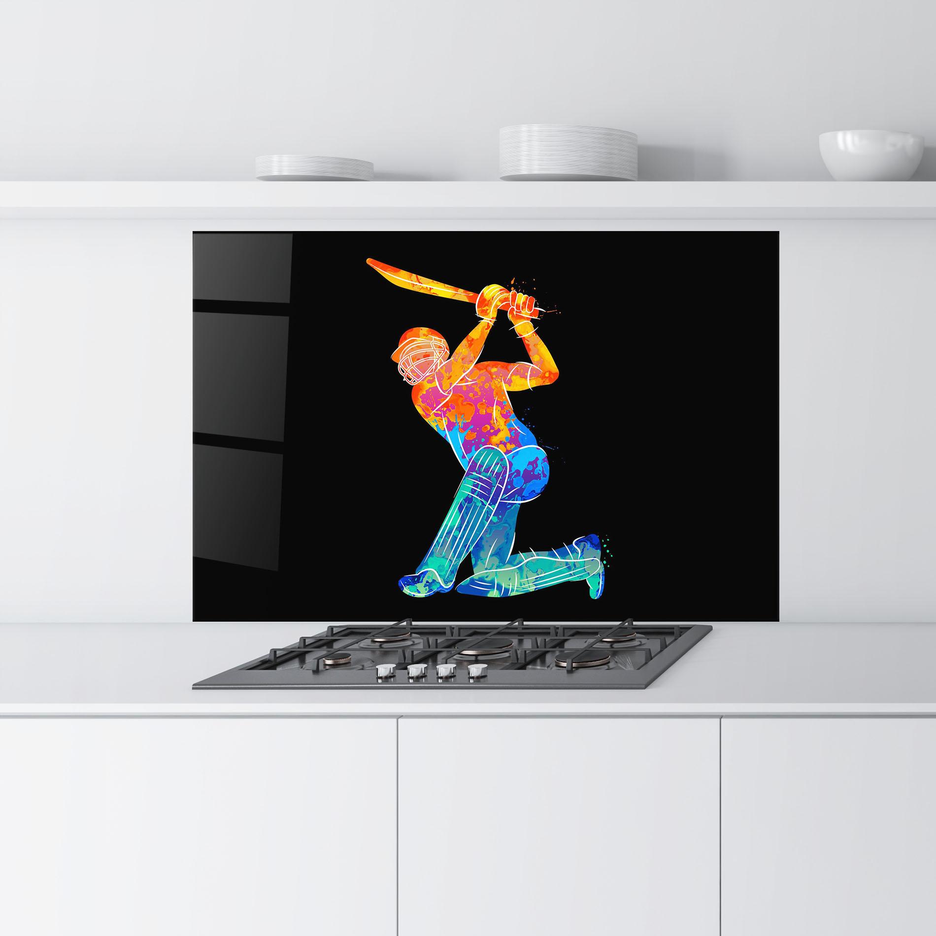 Panou Sticla Bucatarie Baseball Color Art mockup 9