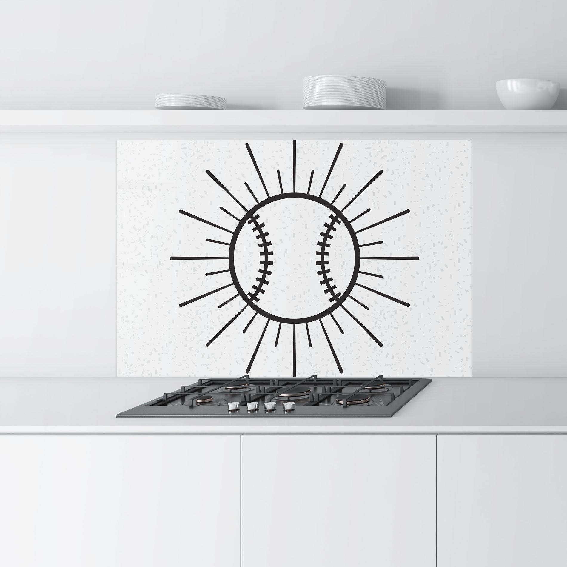 Panou Sticla Bucatarie Baseball Line mockup 9