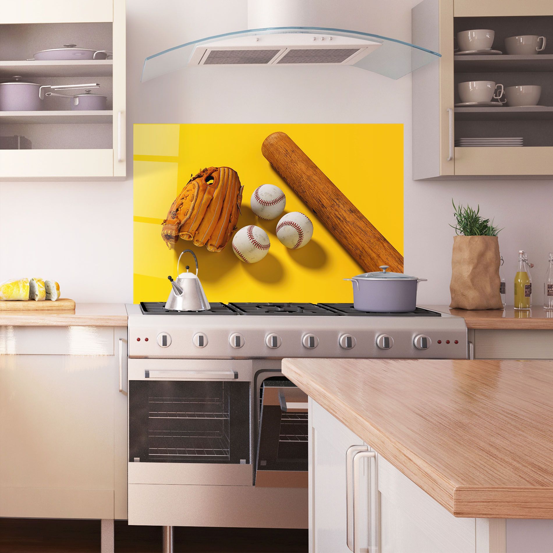 Baseball Set On Yellow mockup 1