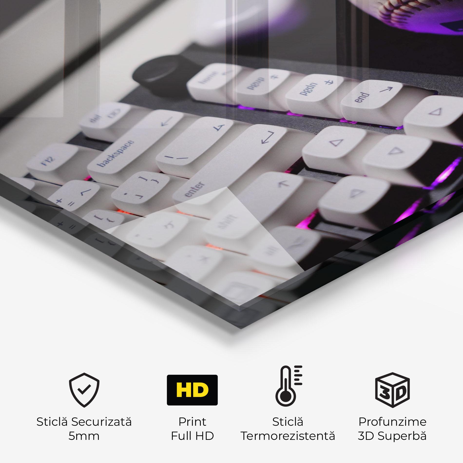 Panou Sticla Bucatarie Baseball Ball Gaming mockup 2