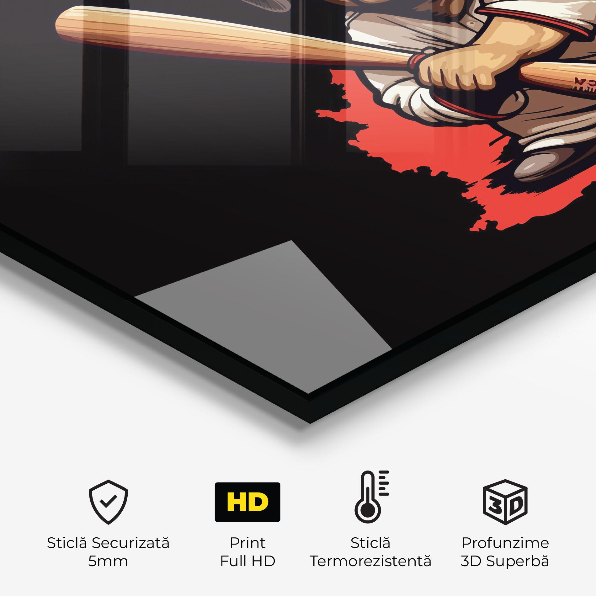 Panou Sticla Bucatarie Baseball Dog mockup 2