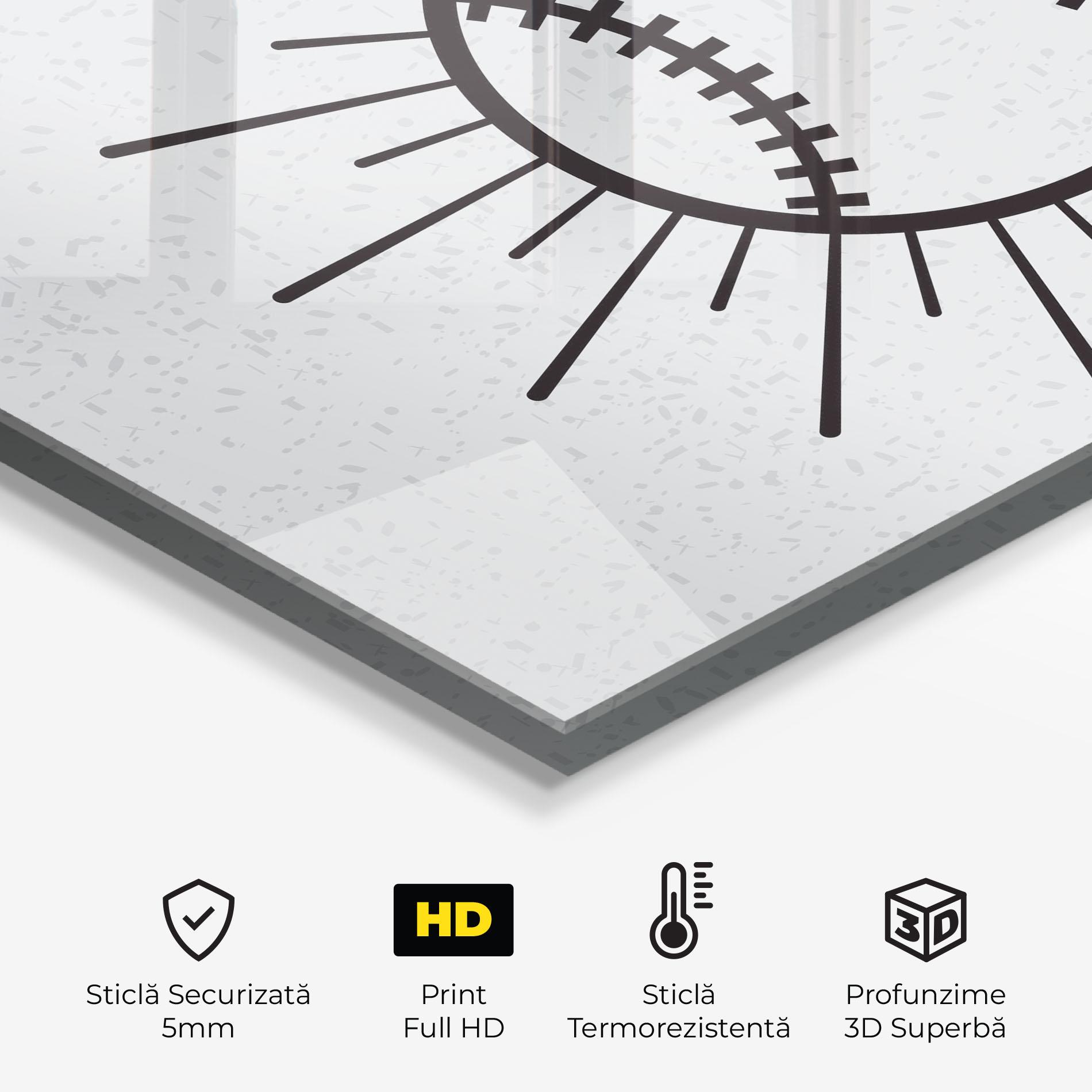 Panou Sticla Bucatarie Baseball Line mockup 2