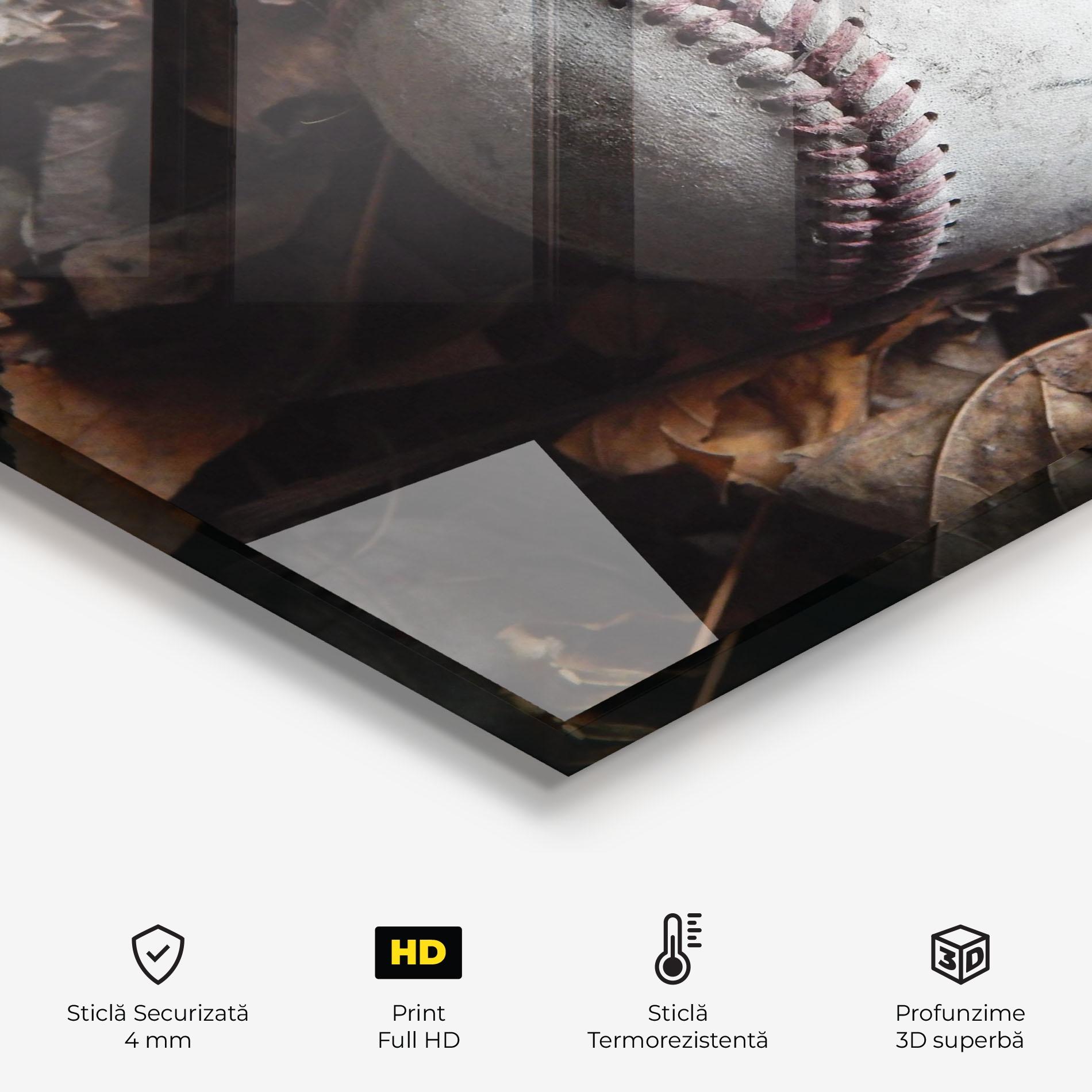 Panou Sticla Bucatarie Autumn Baseball Ball mockup 2