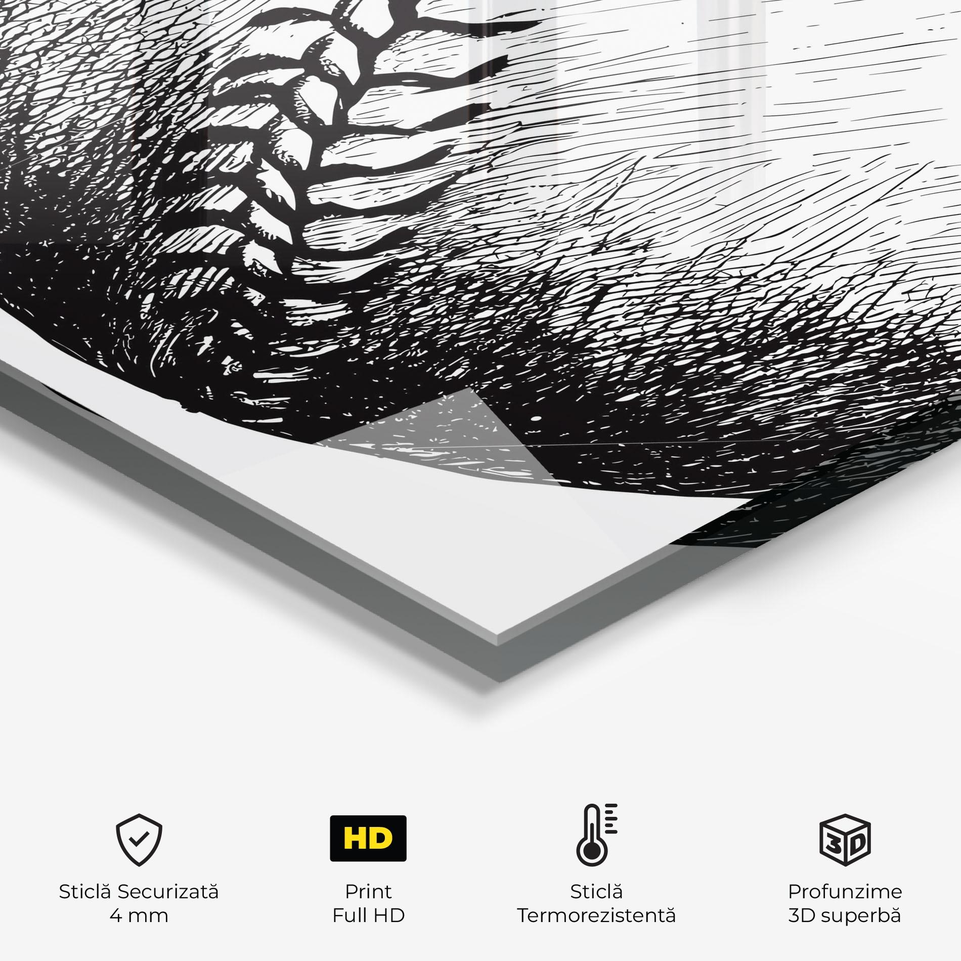Panou Sticla Bucatarie Baseball Black Line mockup 2