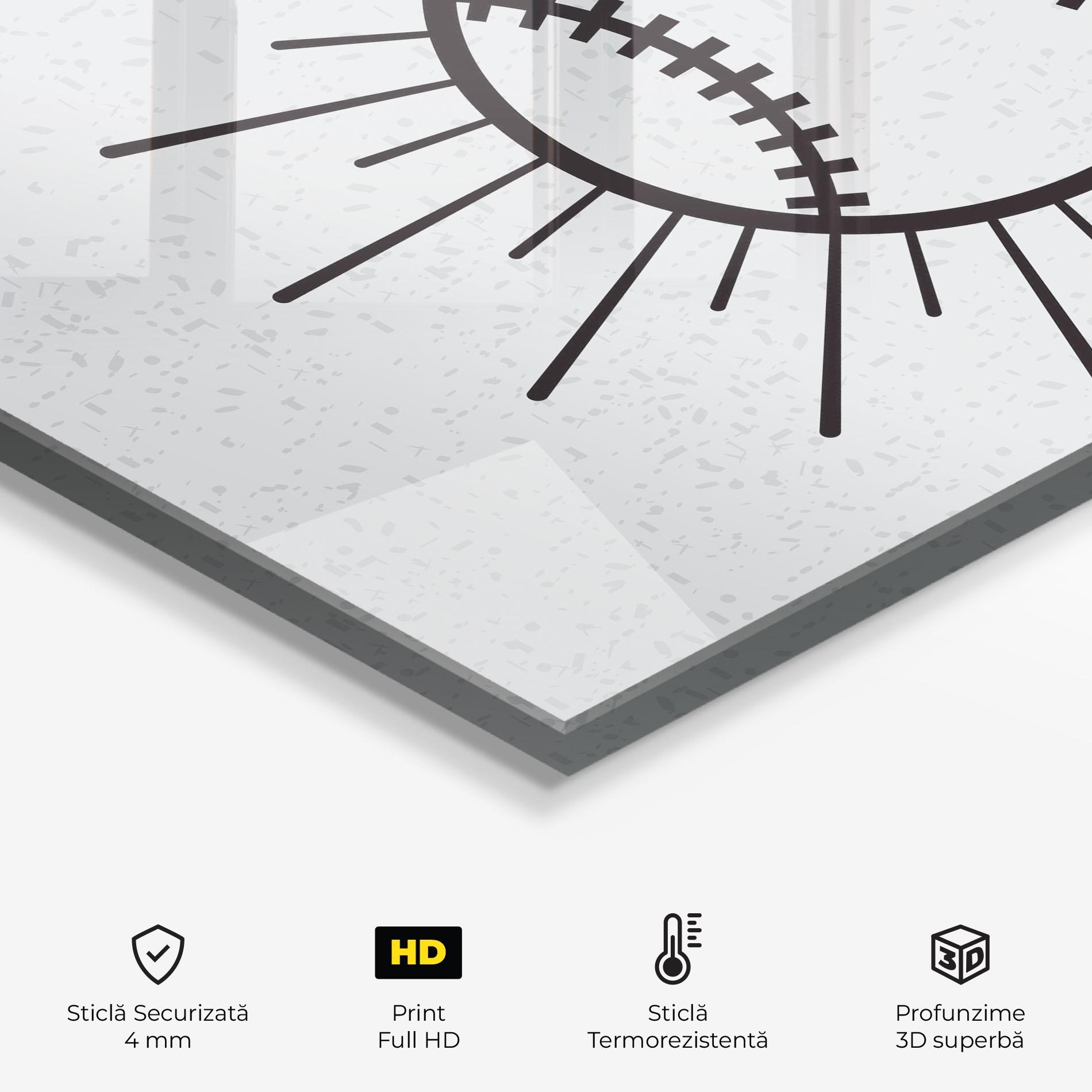 Panou Sticla Bucatarie Baseball Line mockup 2