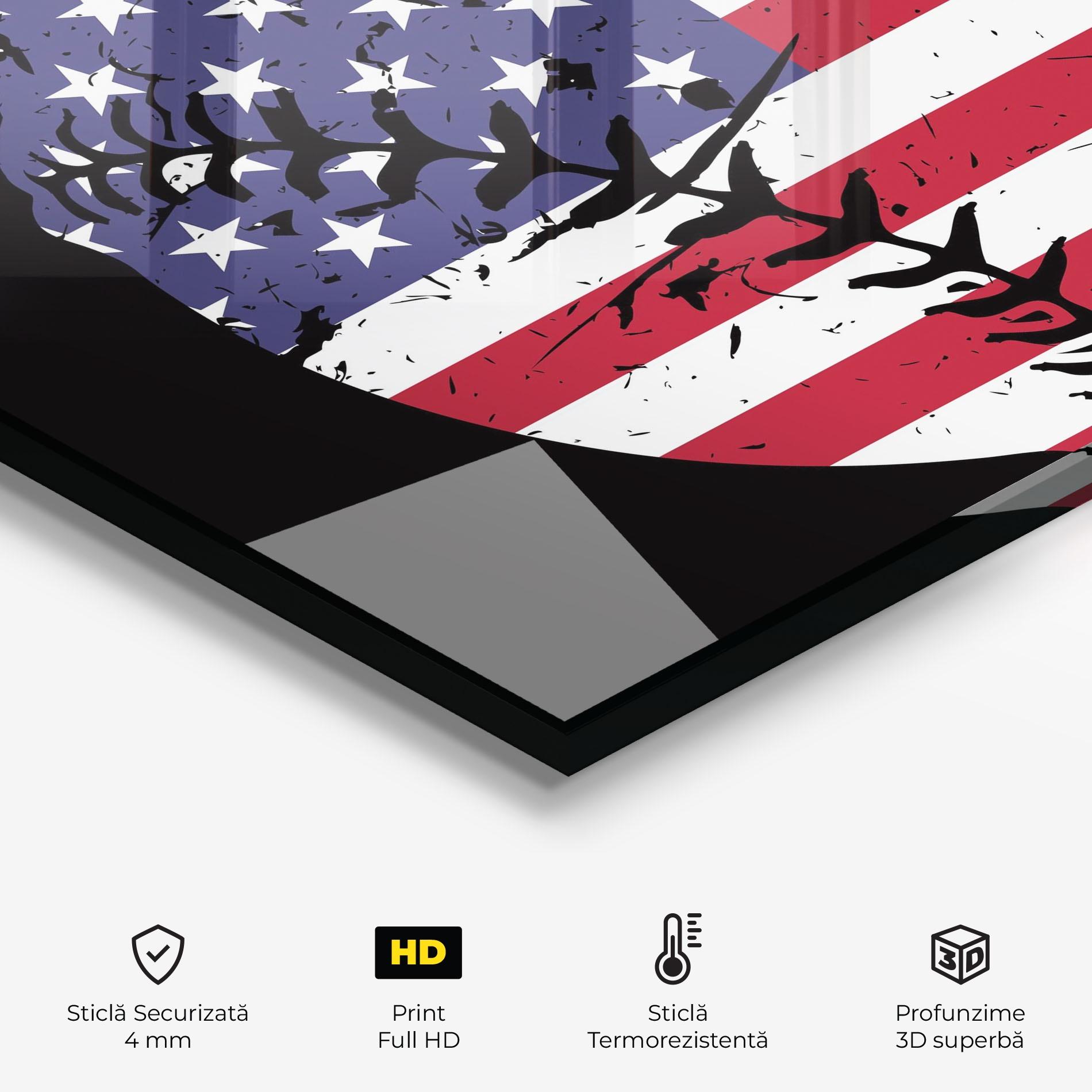 Panou Sticla Bucatarie Baseball Usa mockup 2