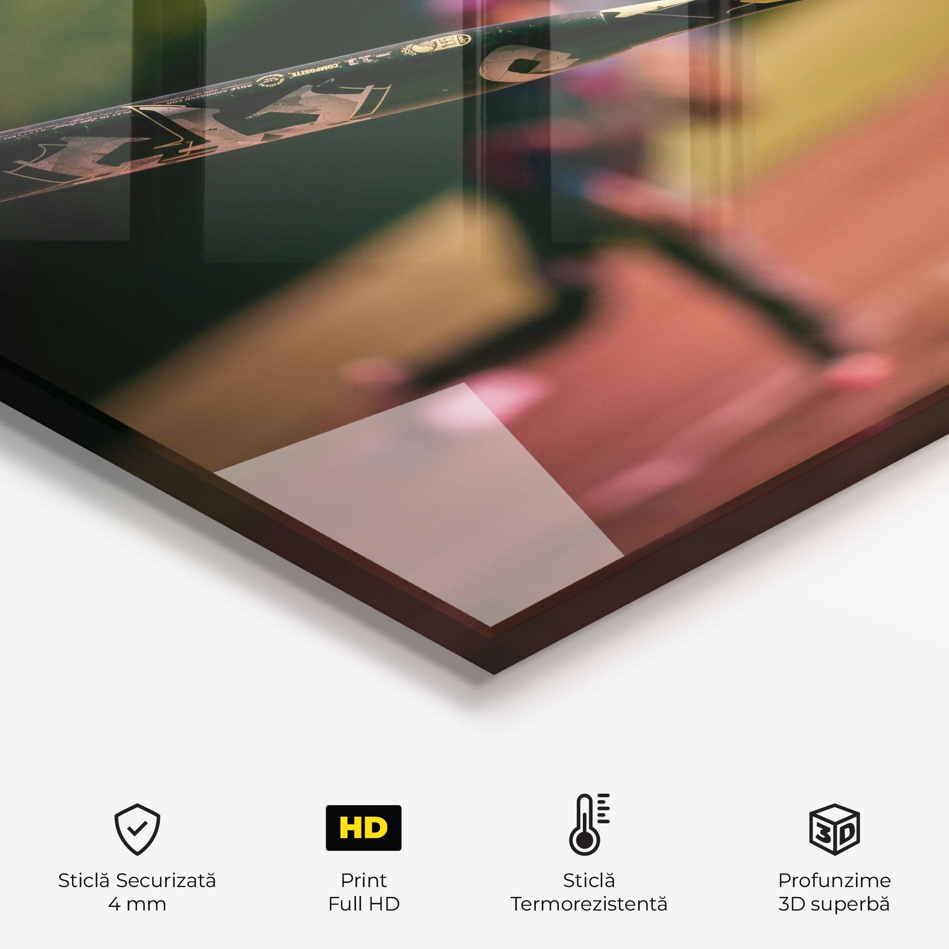 Panou Sticla Bucatarie Child Playing Baseball mockup 2