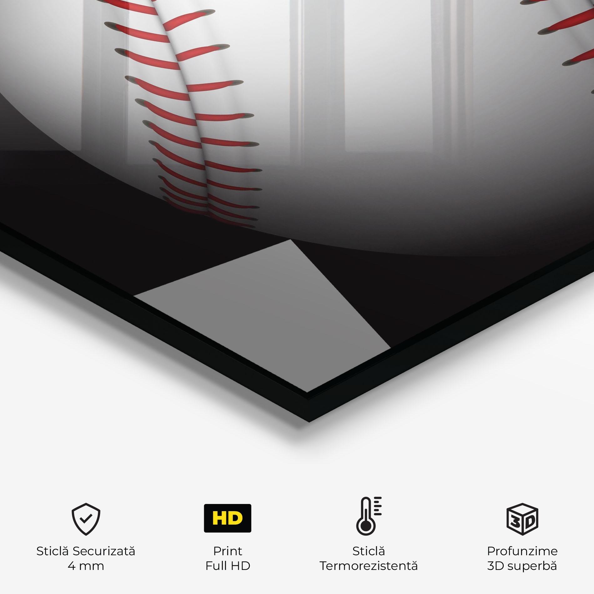 Panou Sticla Bucatarie Close Up Baseball mockup 2