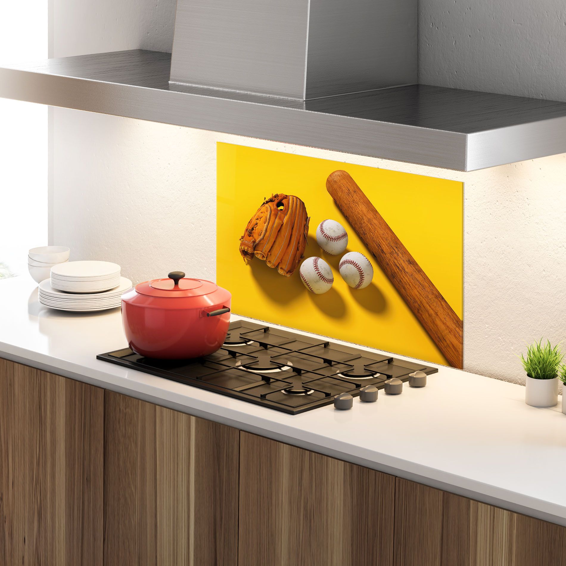 Baseball Set On Yellow mockup 4