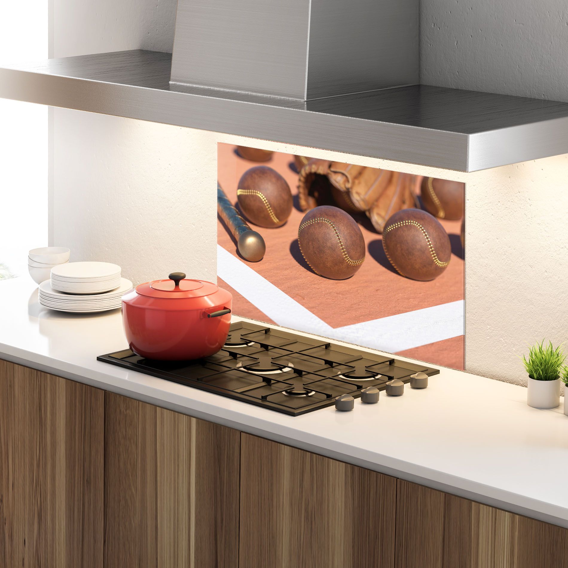 Brown Baseball Ball mockup 4