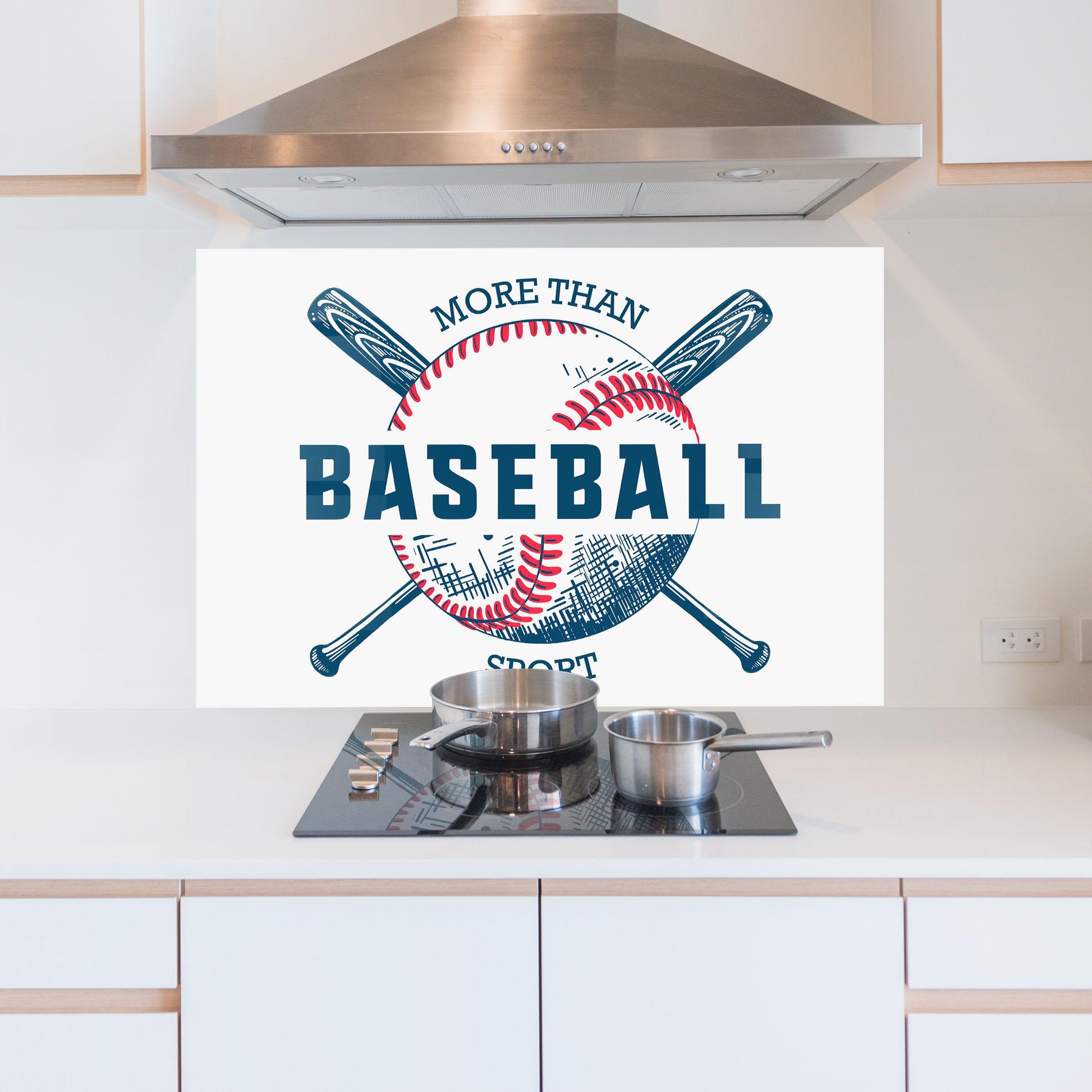Panou Sticla Bucatarie Baseball Sport mockup 5