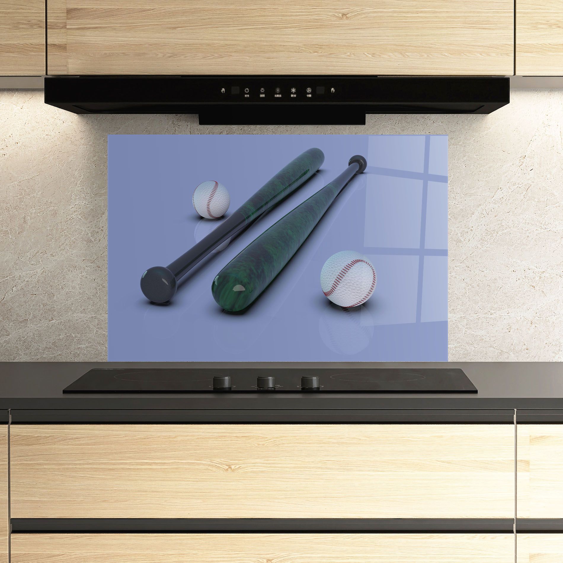 Baseball Ball On Purple mockup 3