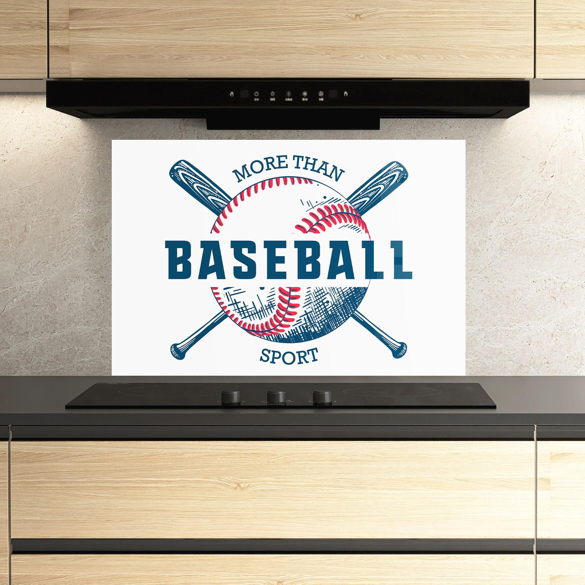 Panou Sticla Bucatarie Baseball Sport mockup 3