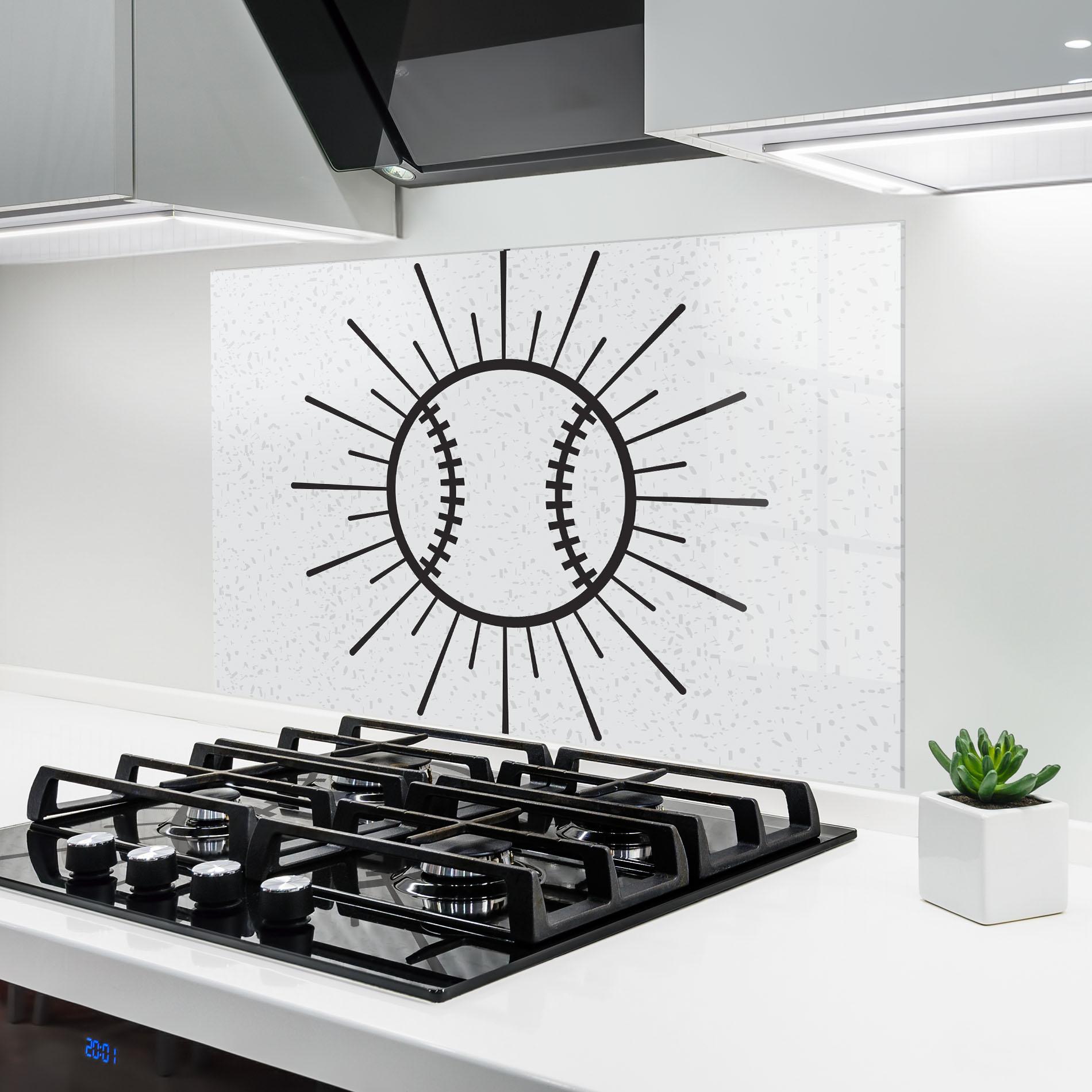 Panou Sticla Bucatarie Baseball Line mockup 6